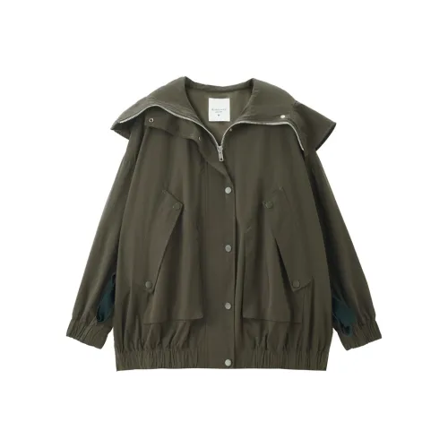 Giordano 51 Армейский зеленый Женский тренч