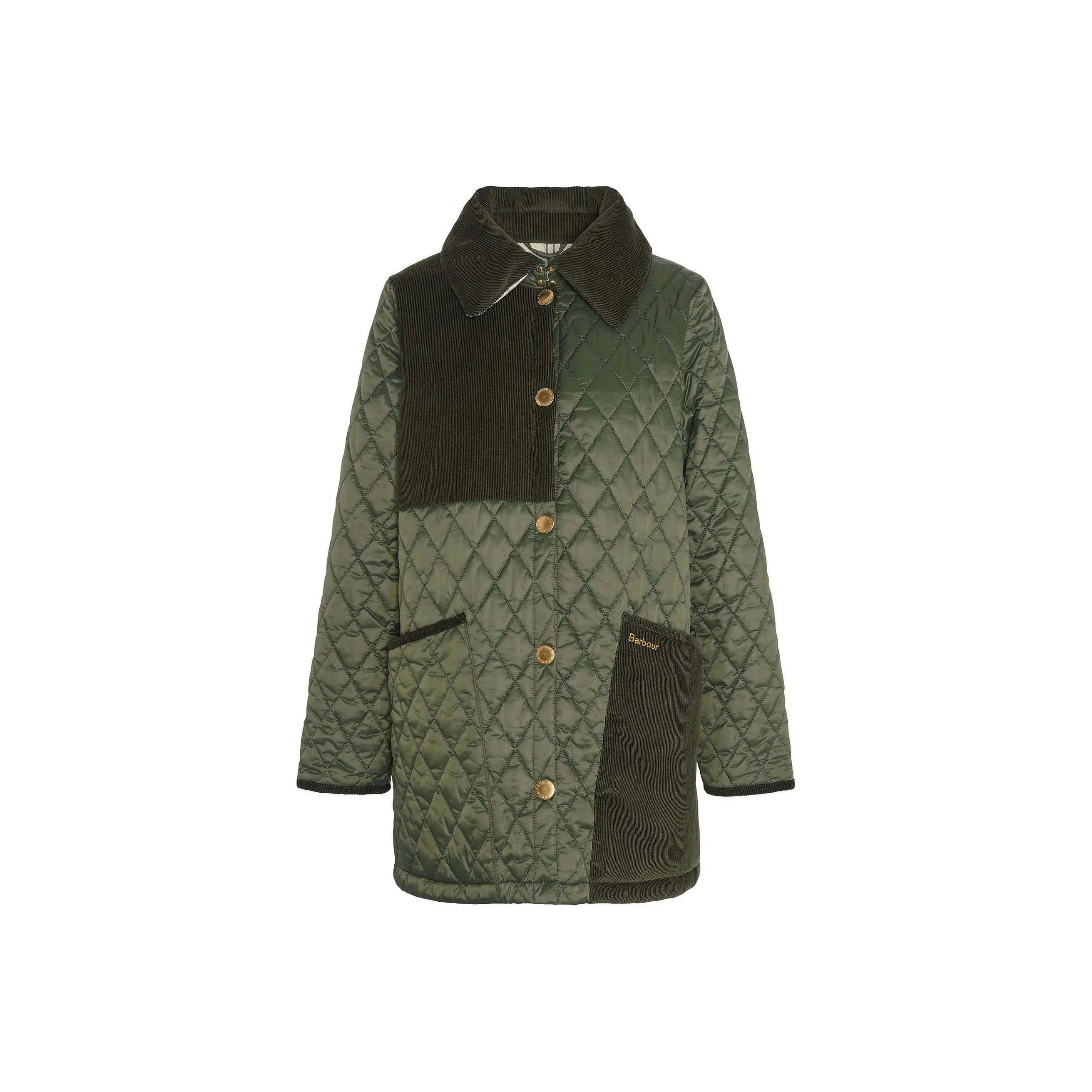 BARBOUR FW24 Пуховая куртка Женская Оливковая