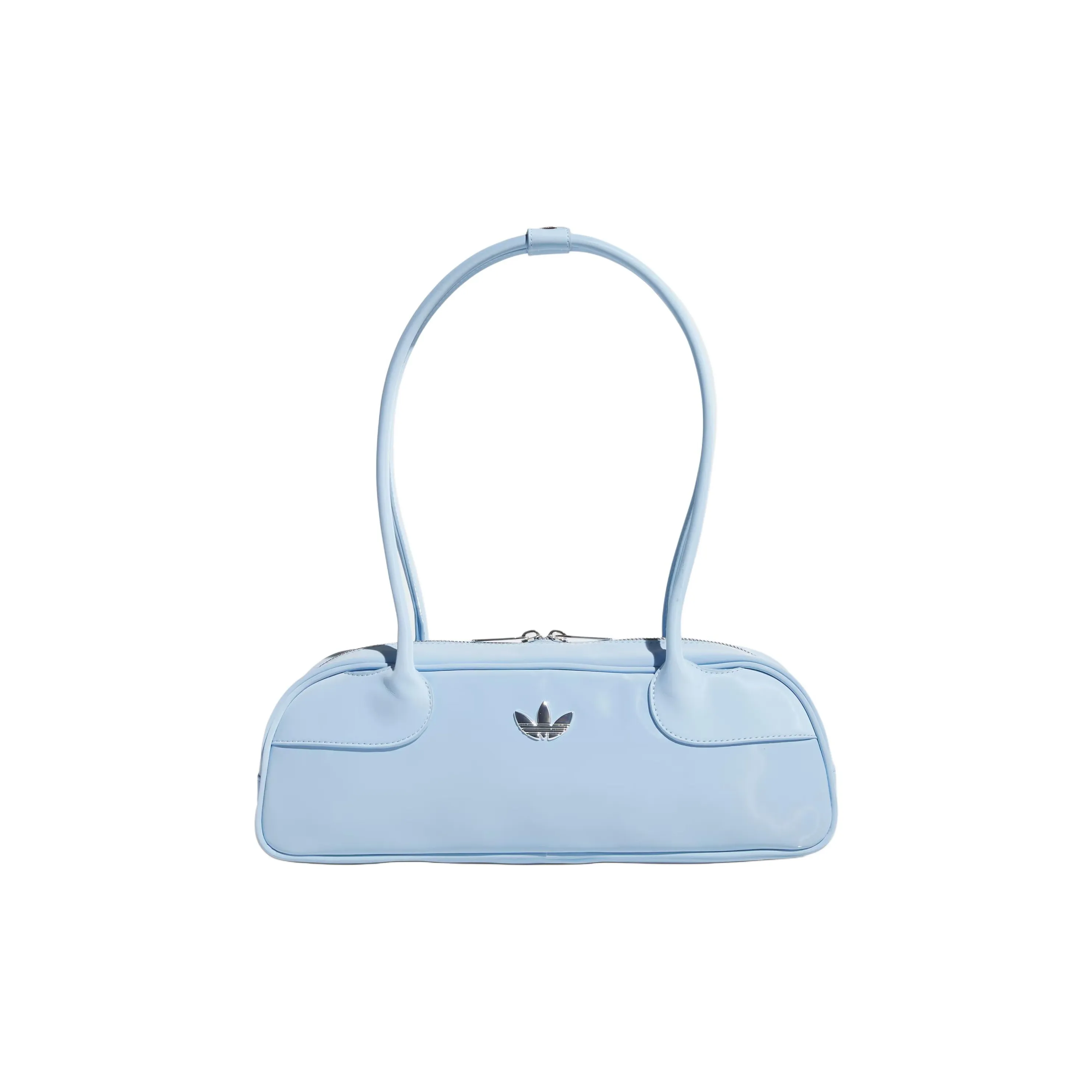 Adidas Originals Матовый Велюр Полиуретан Сумка-багет Сумка через плечо Женская Синяя