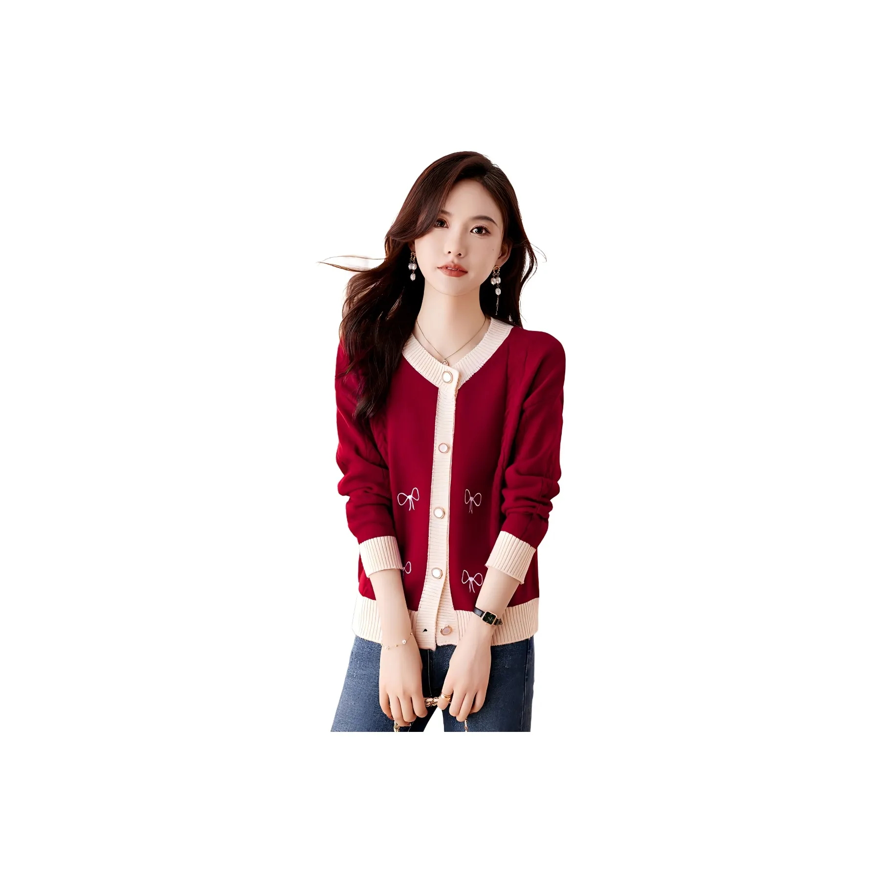 Like The Age Of Water Вельвет Feel Пальто Женское Красное