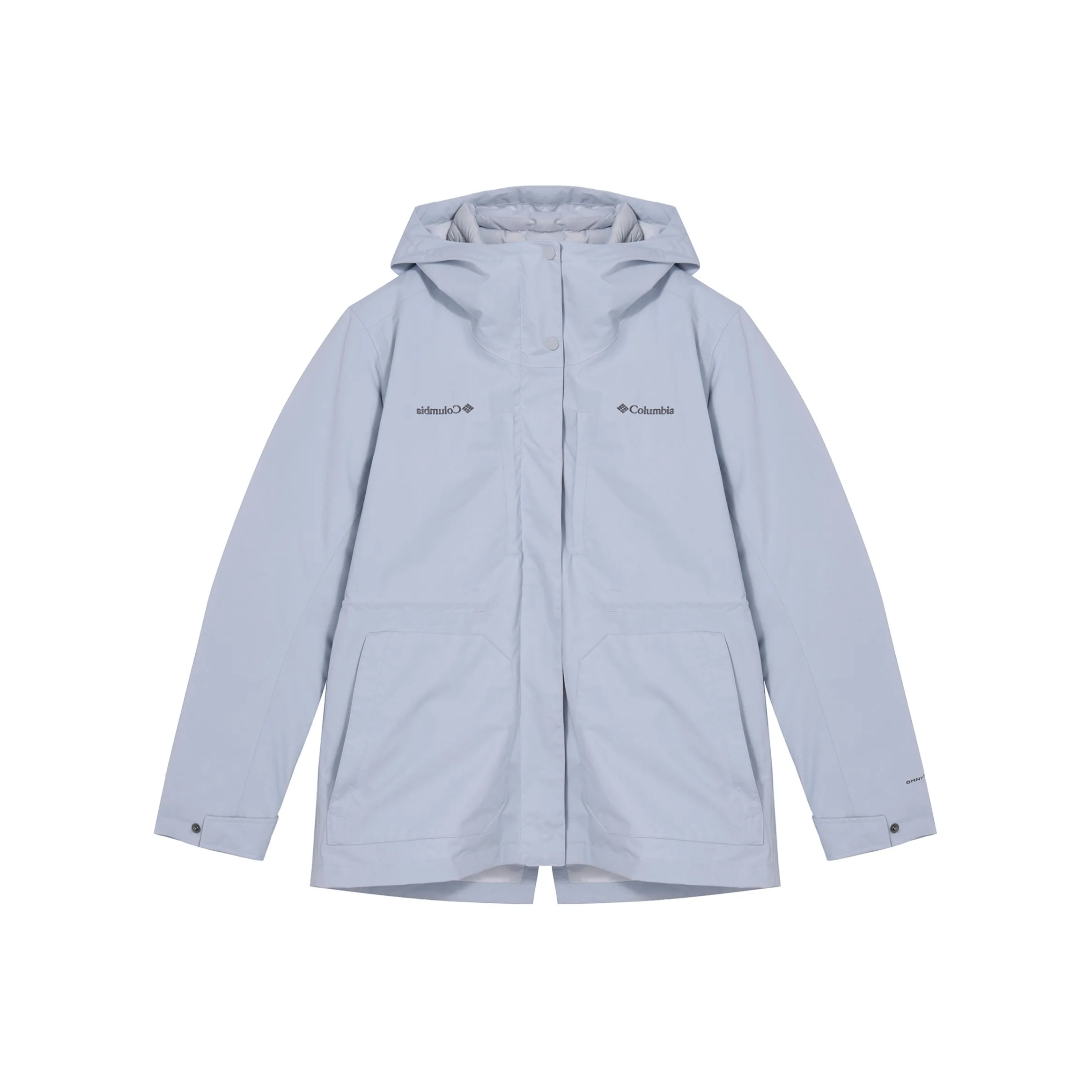 Columbia Waterproof, Windproof, Thermal, Heat Reflective, And Rainproof Windbreaker Jacket Women's Gray