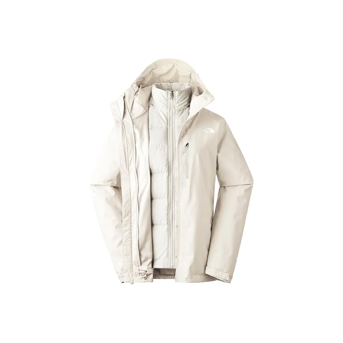 THE NORTH FACE City Outdoor Collection Waterproof And Windproof To Keep Warm Windbreaker Jacket Women's White