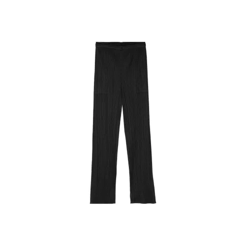 PLEATS PLEASE ISSEY MIYAKE Черные Женские Повседневные Брюки