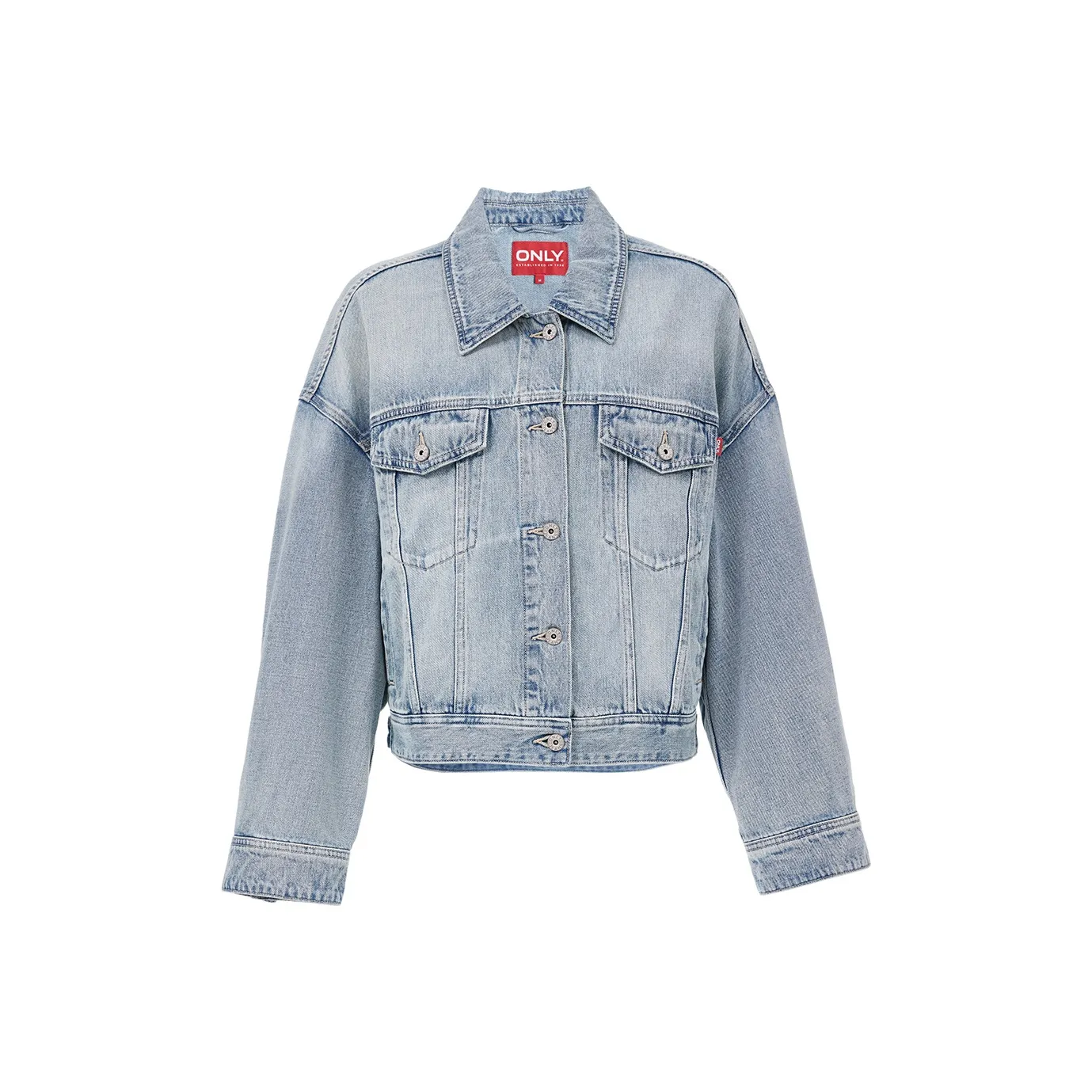 ONLY Denim Куртка Женская Выстиранный Деним Синий