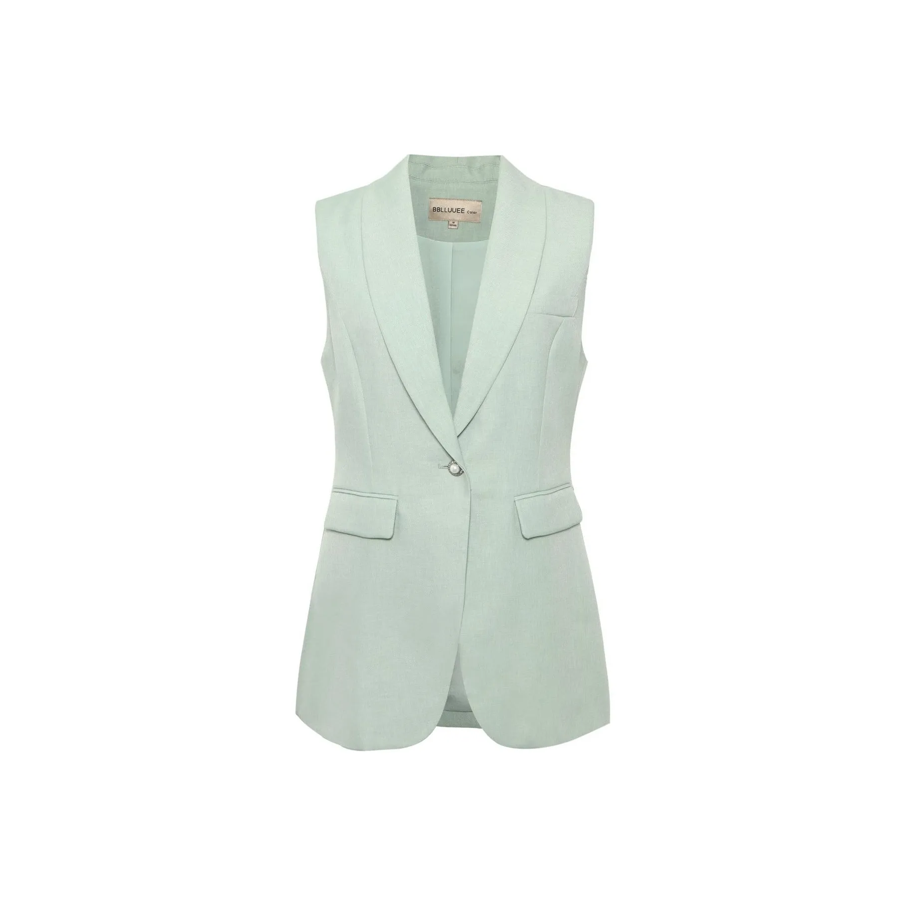 BBLLUUEE Жилет Женские Авокадо Зеленый