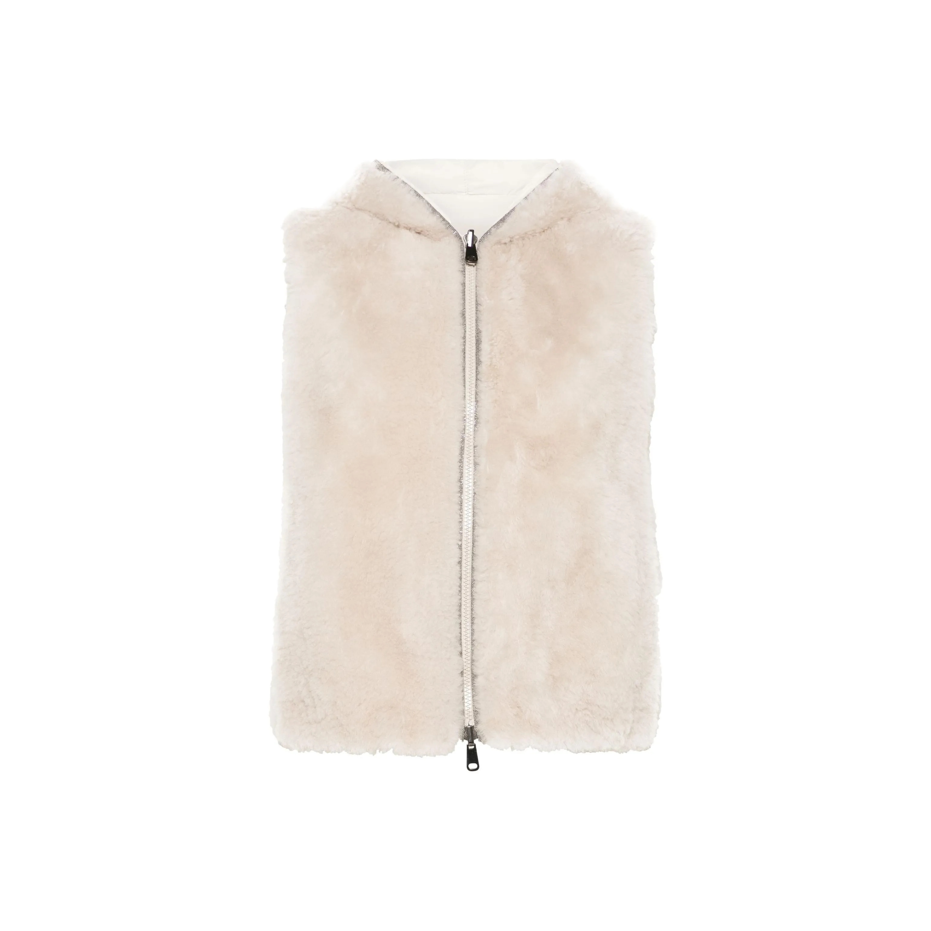 Brunello Cucinelli Faux fur Hooded Gilet