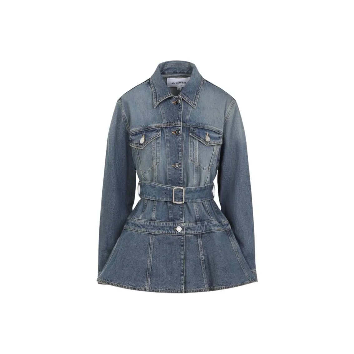 Alaïa Peplum Denim Jacket