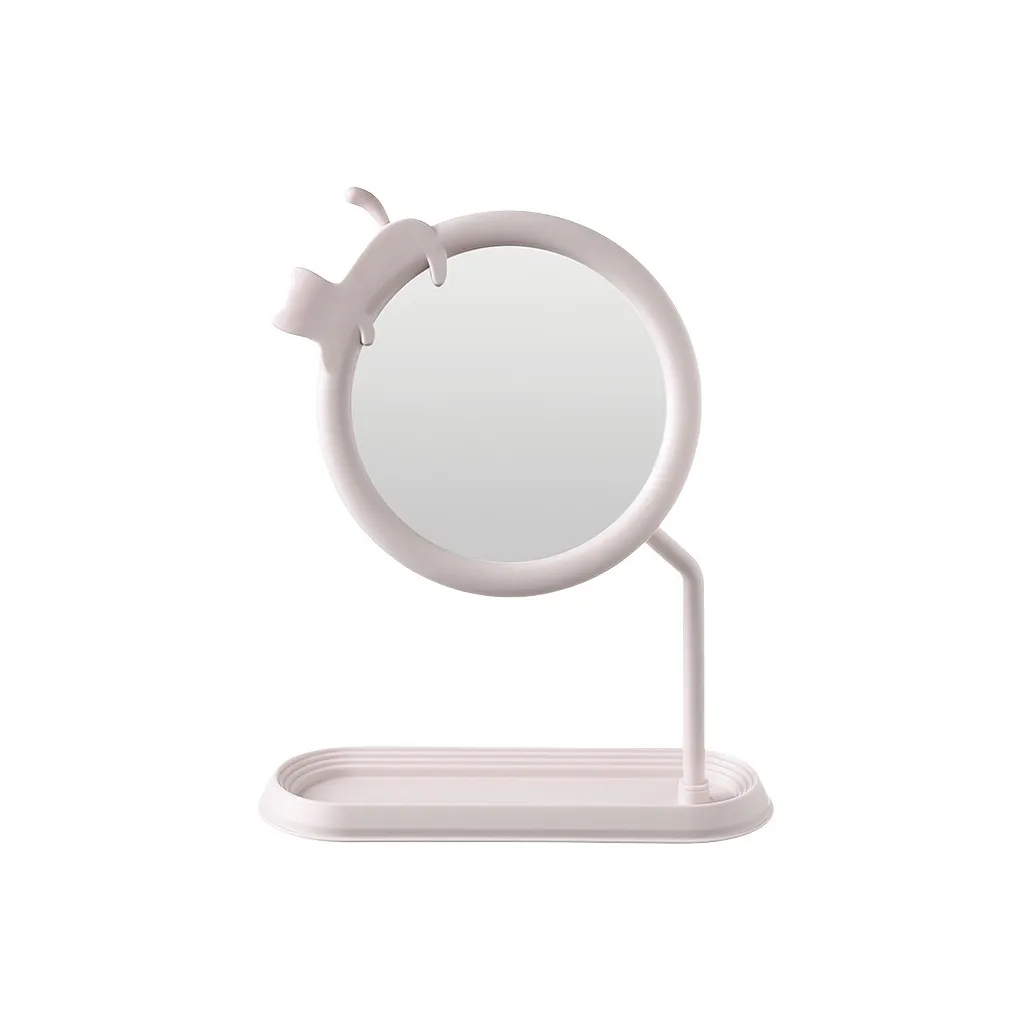 XIANLVE Cartoon Cute Счастливый кот MAKE UP Зеркала Портативный Вращающийся Хранение Стойка
