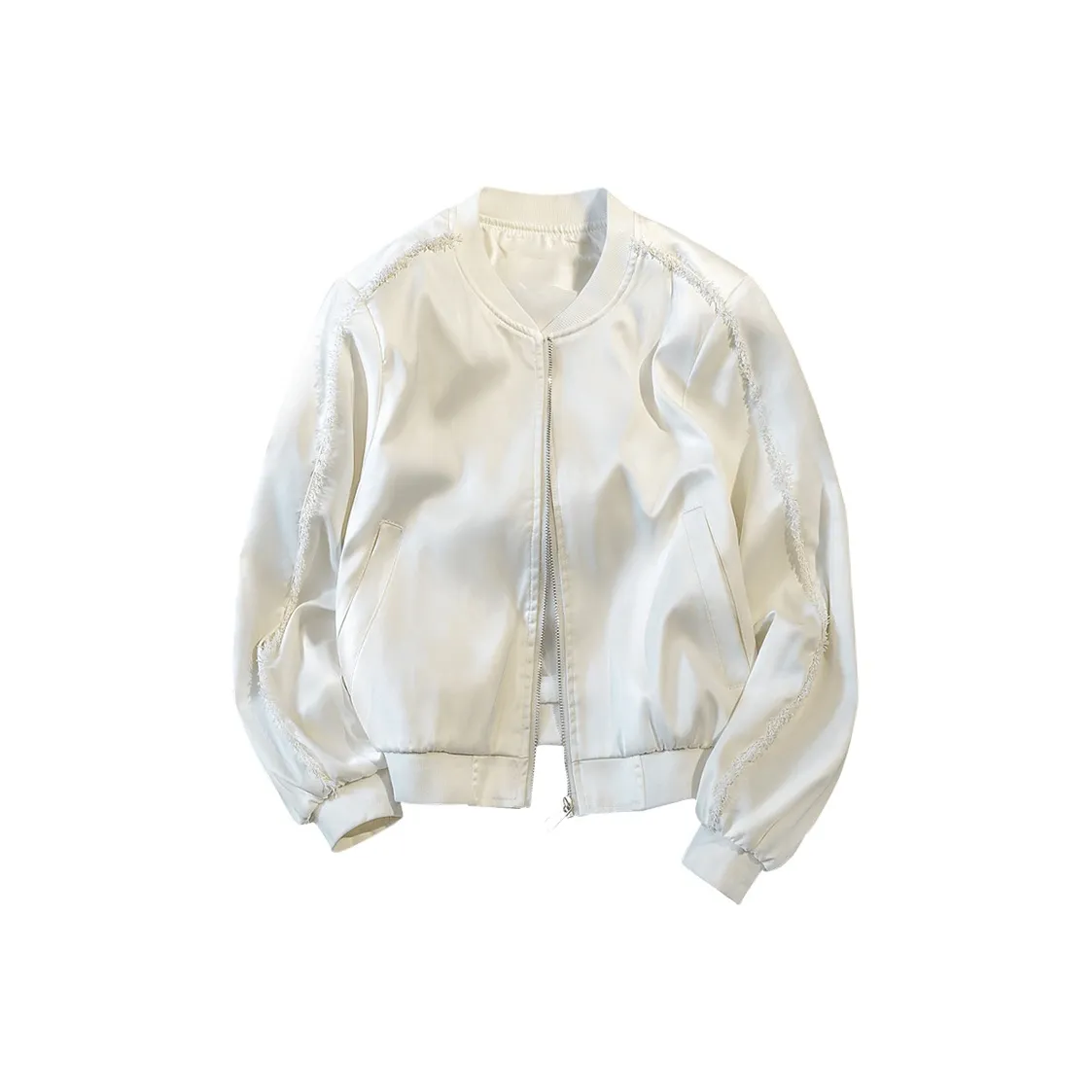 Cypress House Бейсбольная куртка Женская Кремово-белая