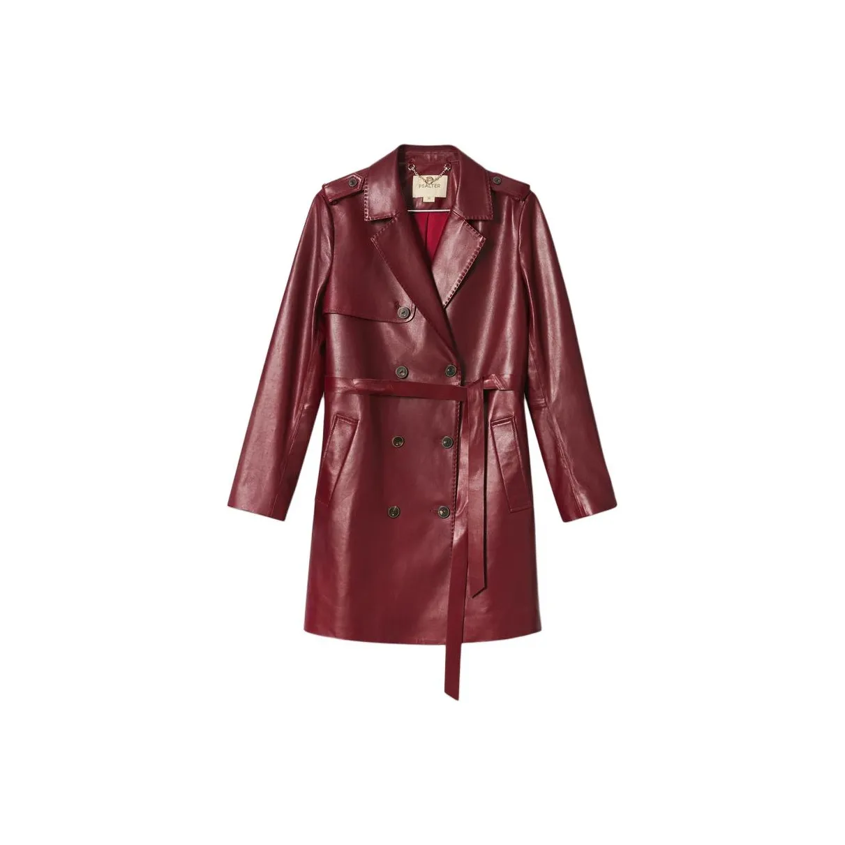 PSALTER Кожа Куртка Женская Бордовая