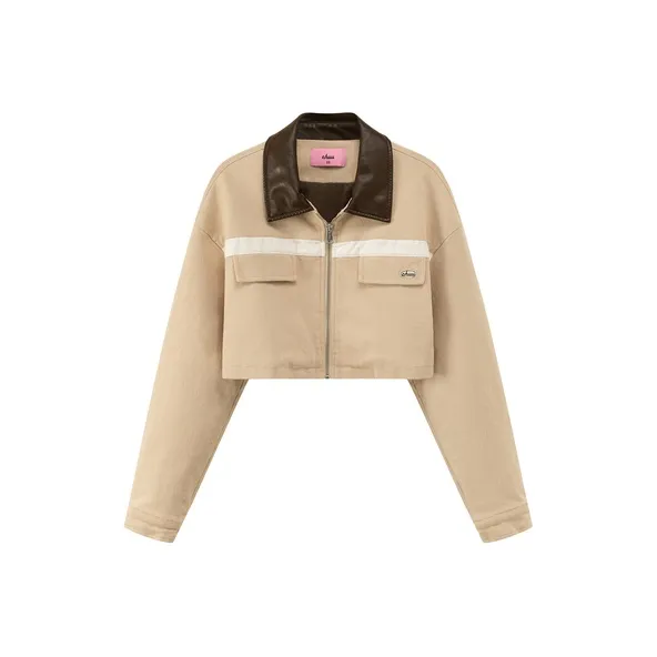 CHUU Хлопковый пуховик женский абрикосовый