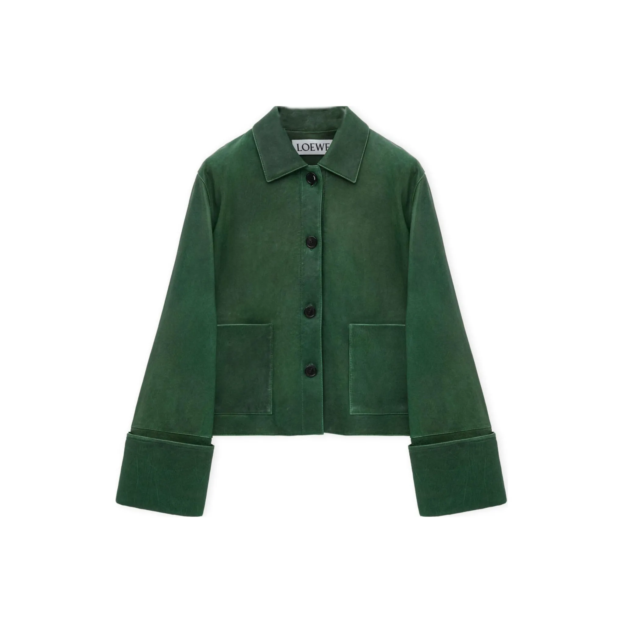 LOEWE Leather Jacket Women's Green
