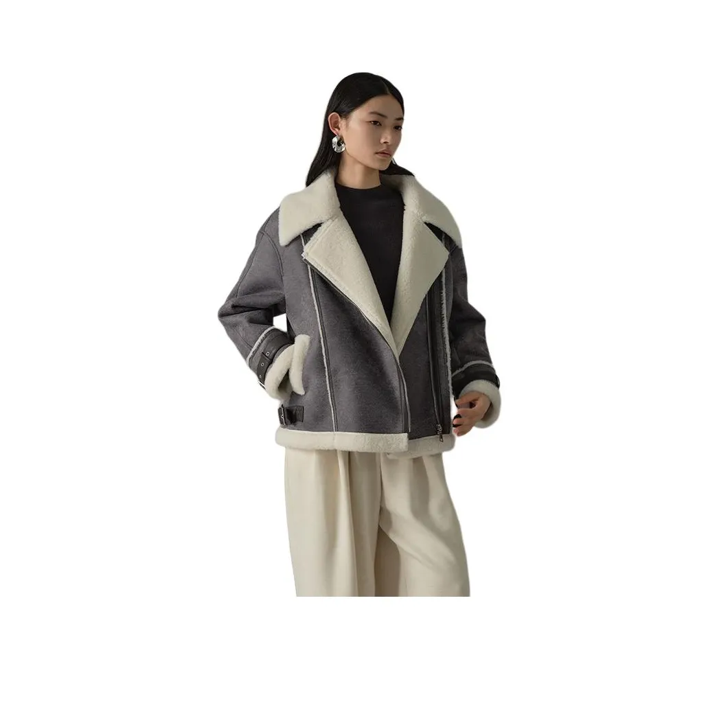 AYILIAN Вельвет Feel Пальто Женское Призрачный Серый