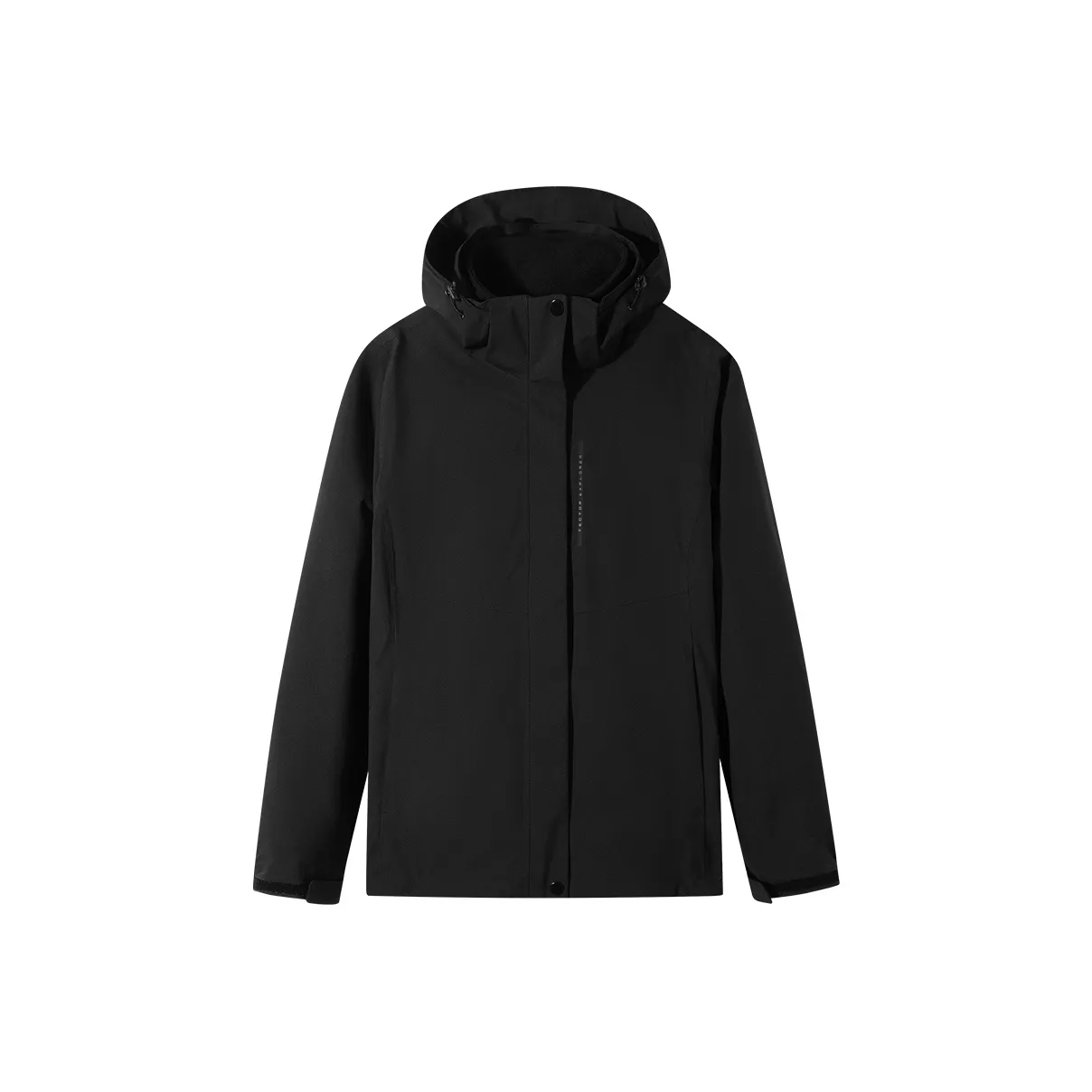 Tectop Waterproof And Windproof To Keep Warm Windbreaker Jacket Women's Classic Black