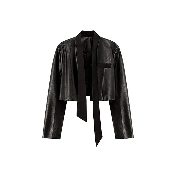 CHUU Черные Женские Кожаные Куртки