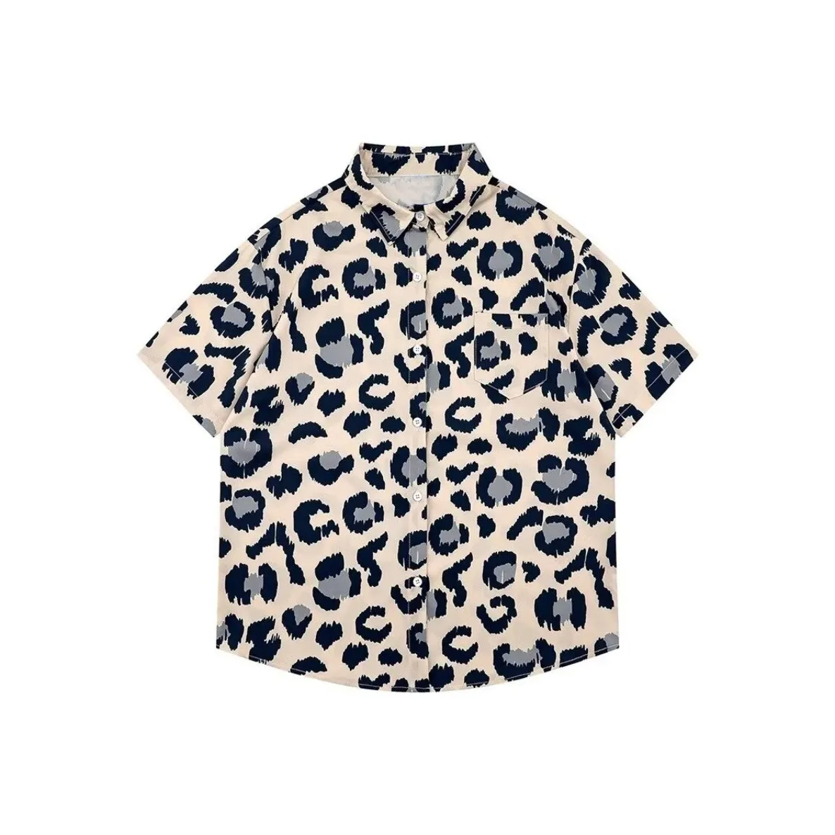 MEIKE Леопардовый принт Унисекс Рубашки