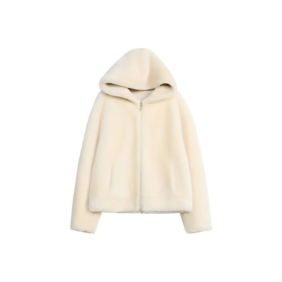 LETTRANS Молочно-белый Женские меховые изделия