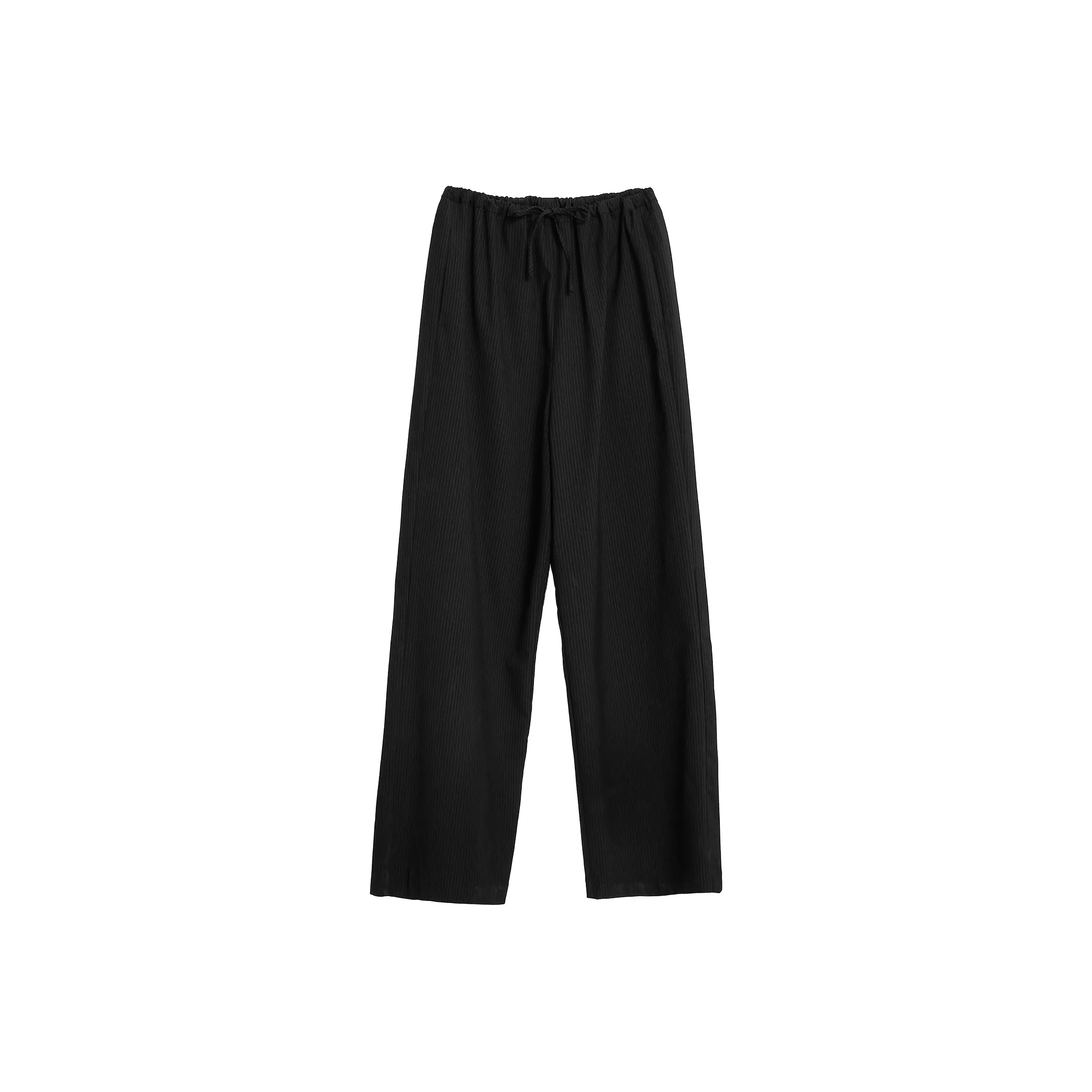 Fstudio Стиль "Старые деньги" Широкие брюки Повседневные брюки Женские Черный