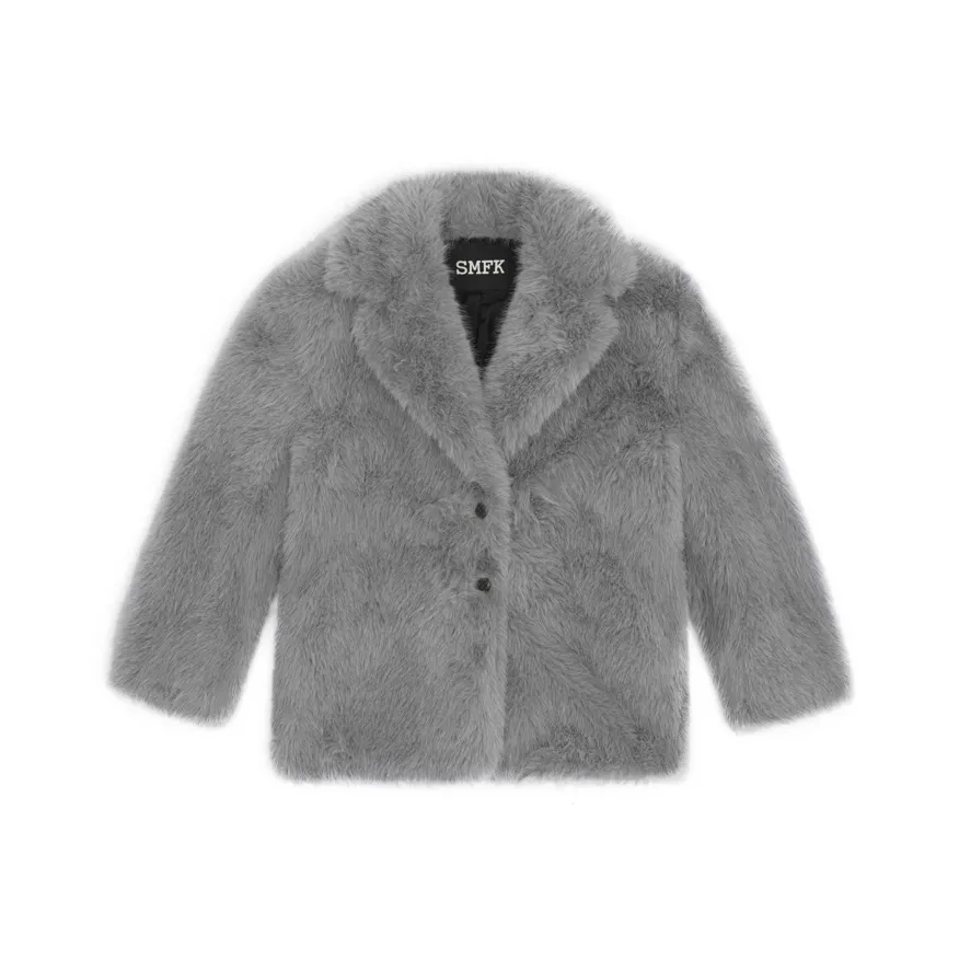SMFK Экологичный Мех Женский Пыльно-Серый