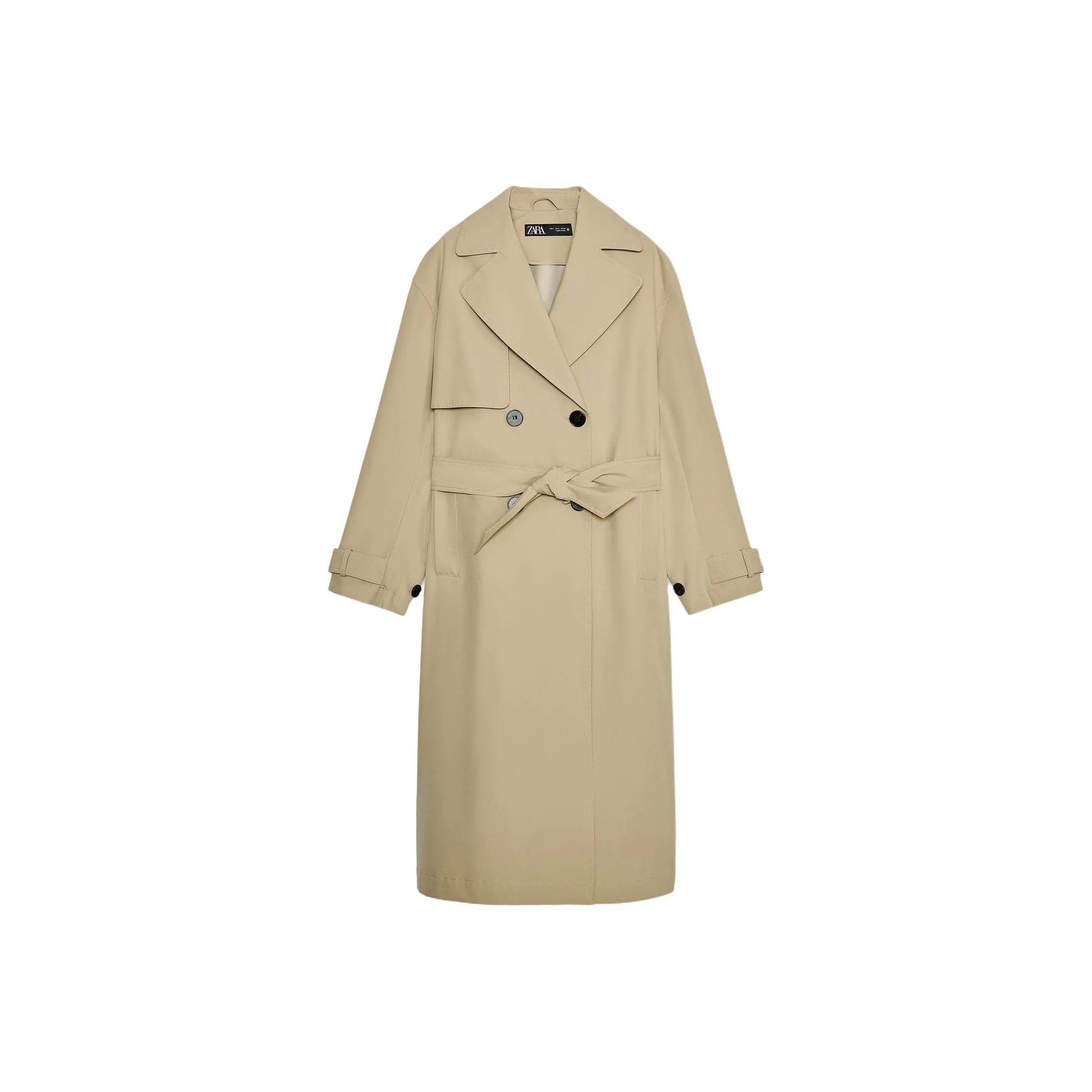 ZARA Trench Coats Women's Tan