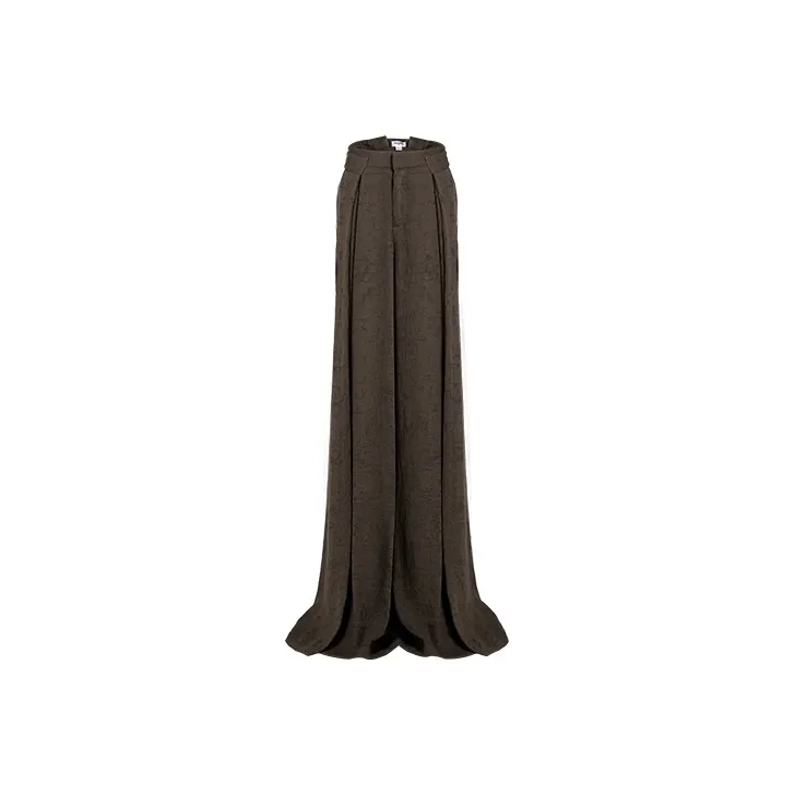 URBAN REVIVO UR Designer Collection SS24 Casual Pants Women's Dark Coffee Brown