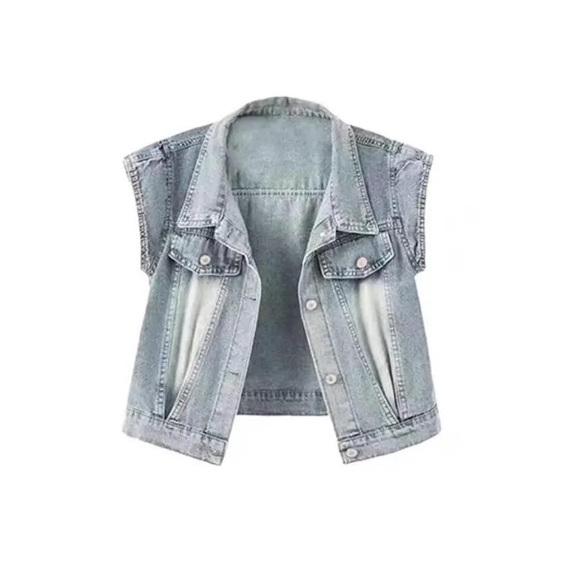 CDAYU Светло-синий Женские Жилеты