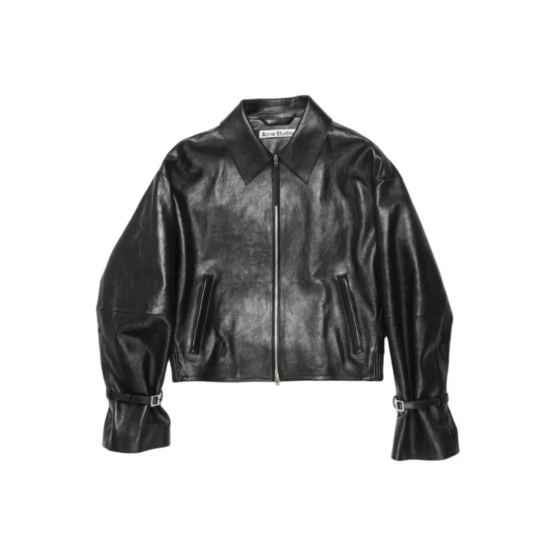 Acne Studios Zip Up Leather Jacket