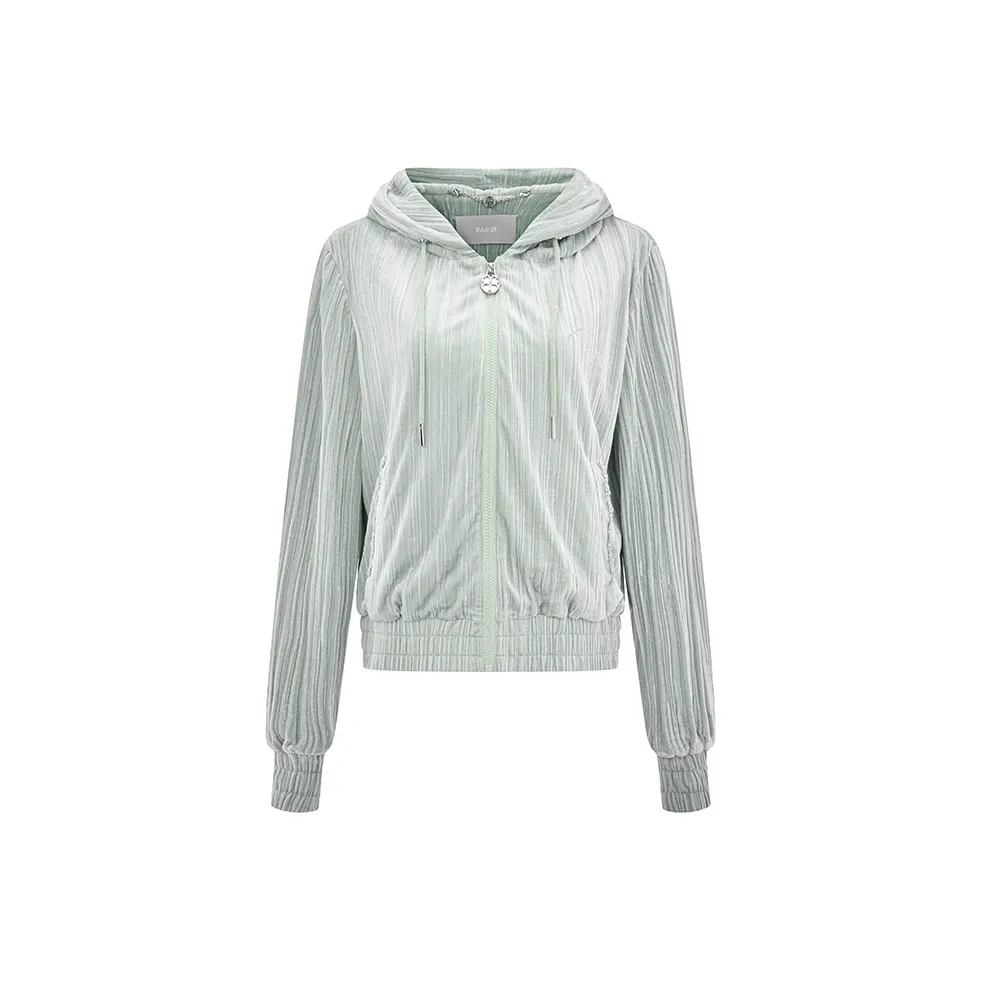 RARE Бархат Feel Куртка Женская Зеленая