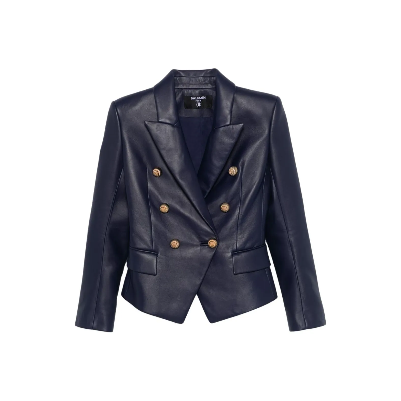 BALMAIN Leather 6 button Blazer