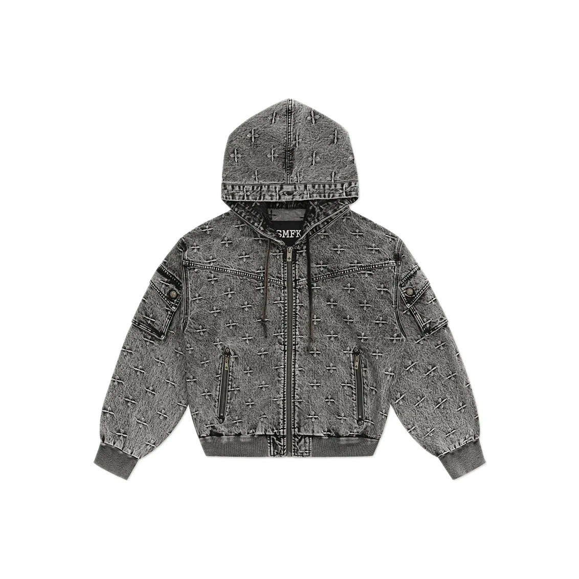 SMFK Denim Jacket Unisex Storm Garden Gray