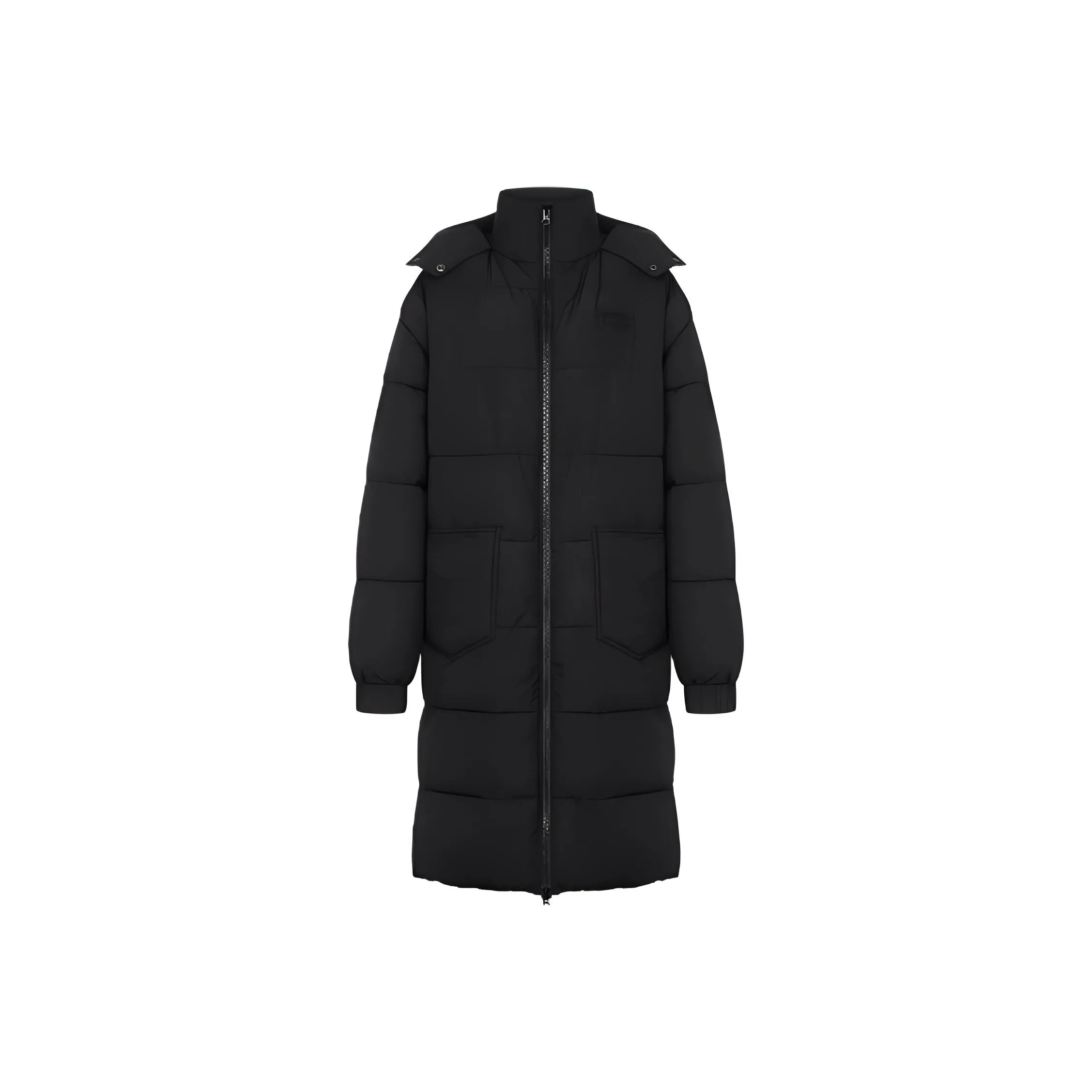 MOSCHINO Хлопковый пуховик женский черный