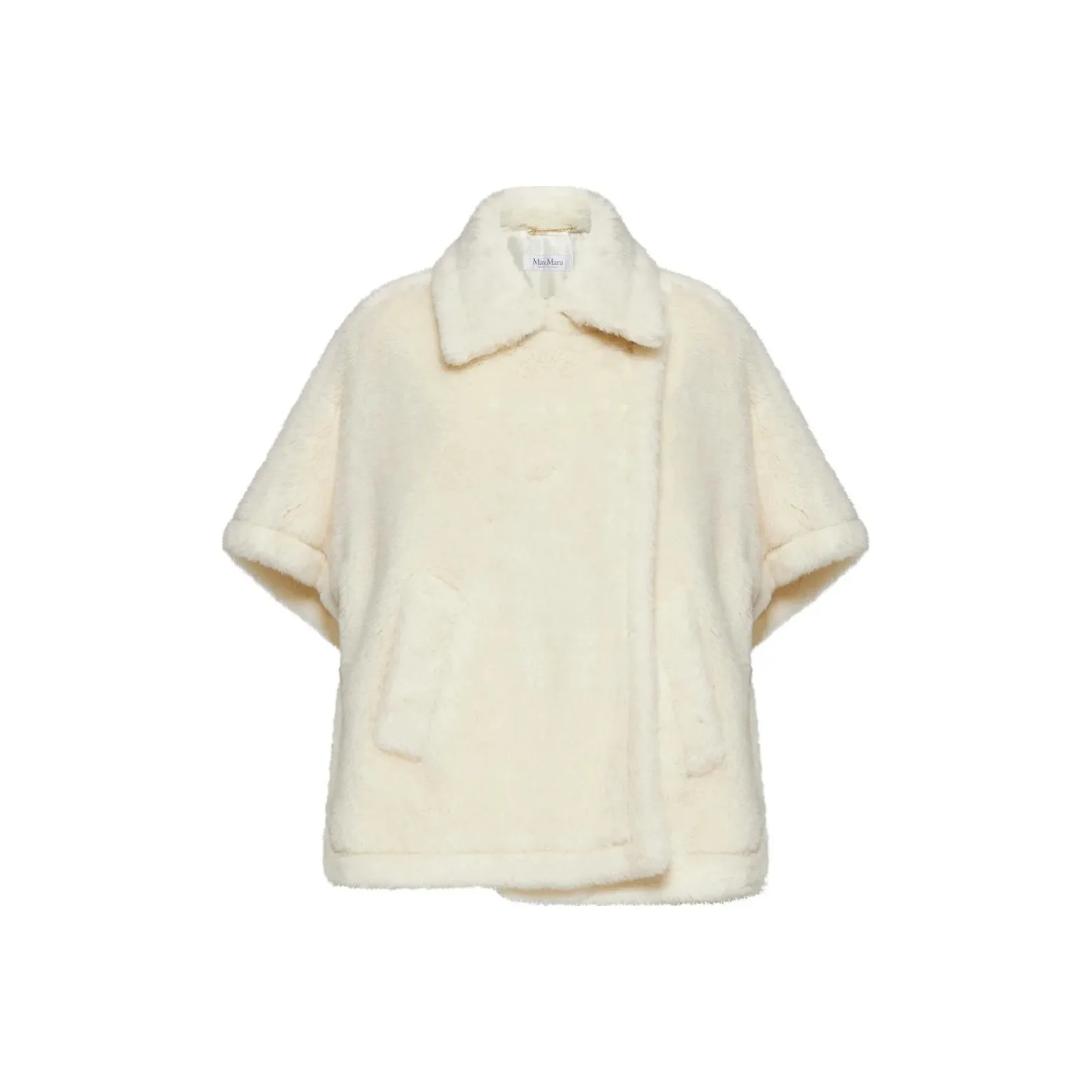 MaxMara Collared Short-Sleeved Cape Coat