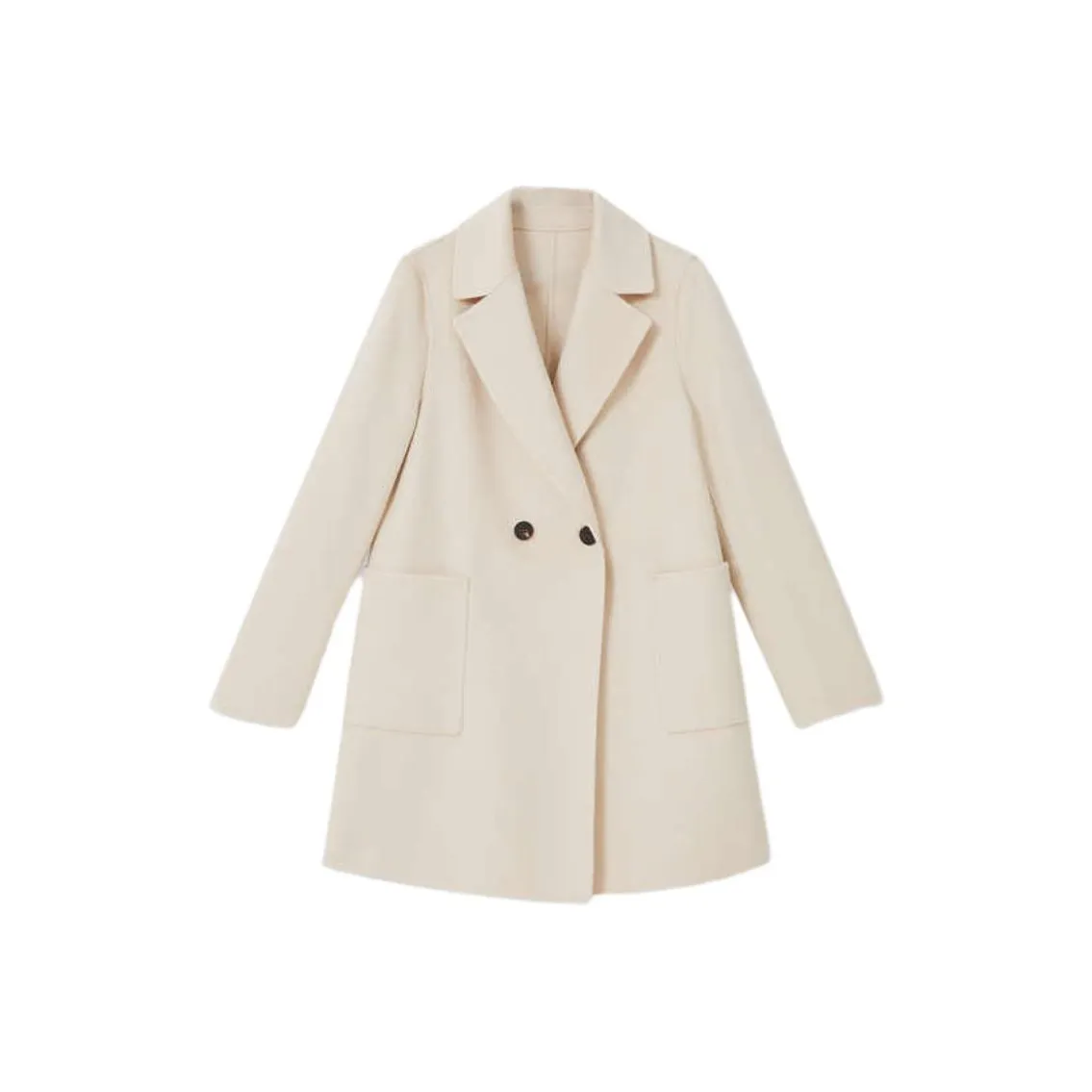 Yiner Кремово-белый Женское Пальто