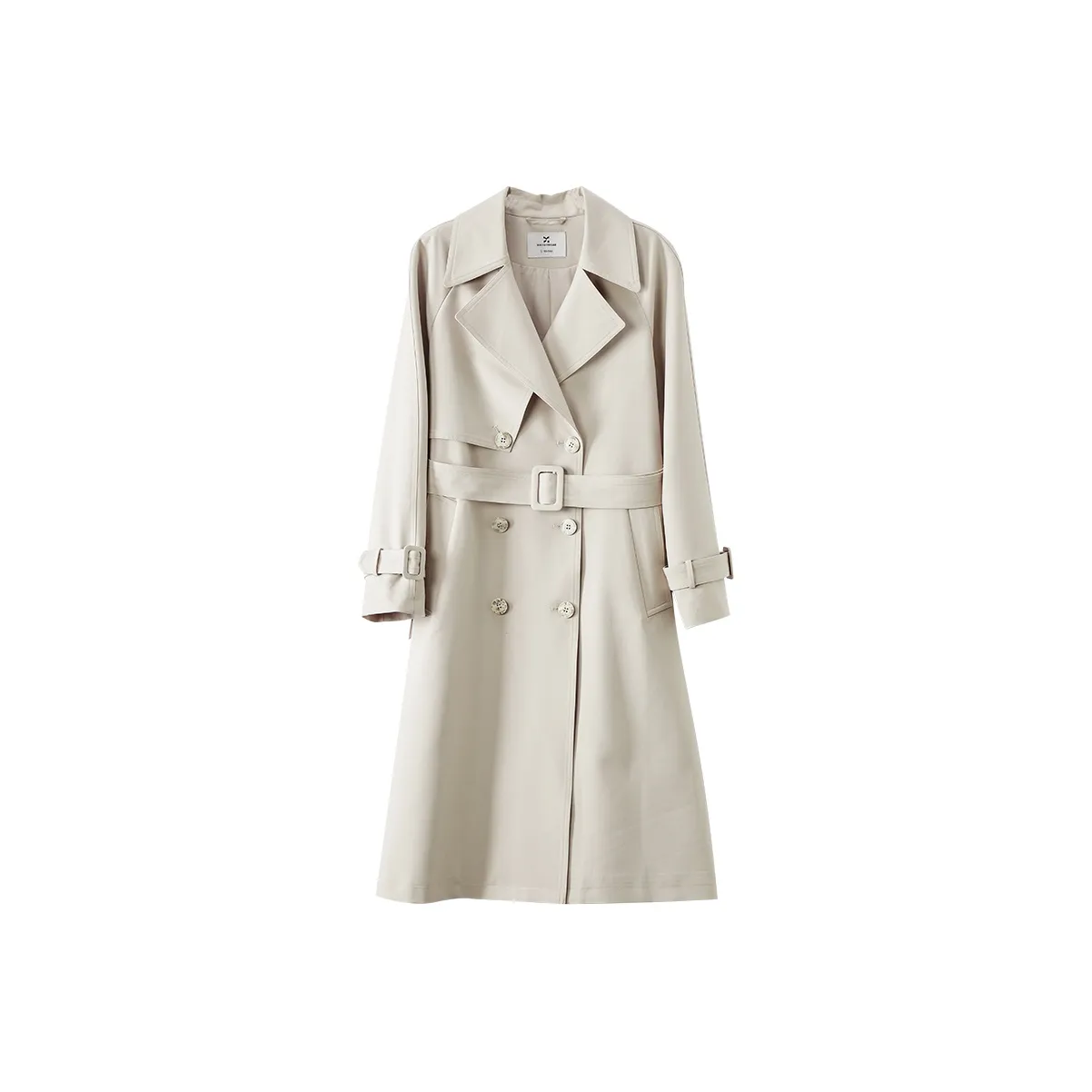 XIANGYING Trench Coat Women's Beige