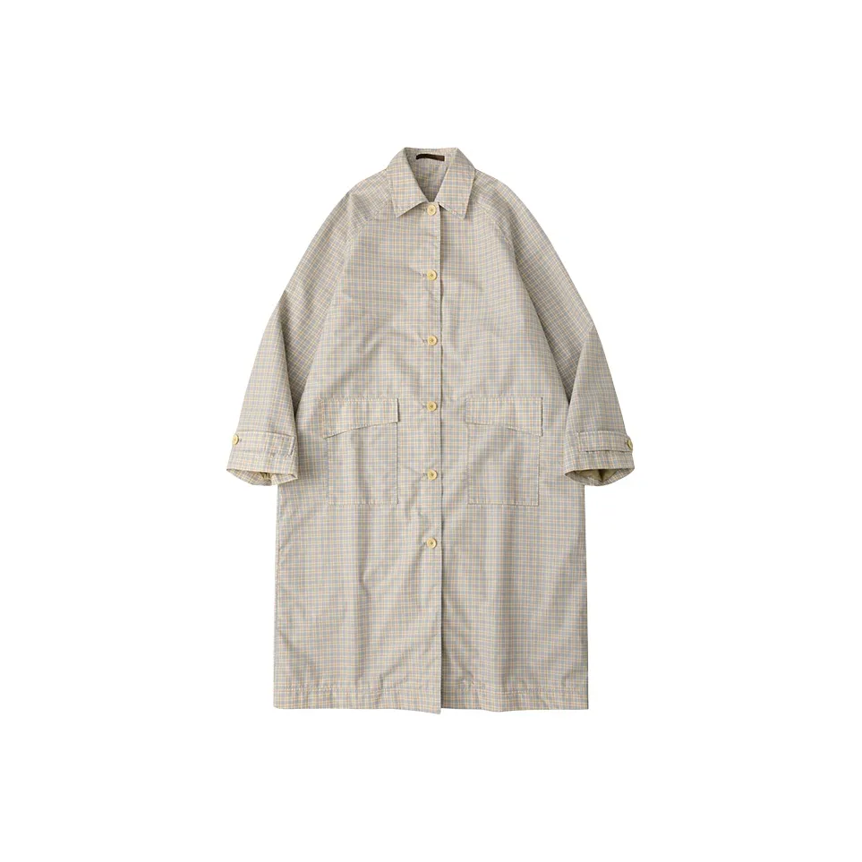 CYCLE DOCUMENT Тренчкот Женский Желтый Коричневый Клетка