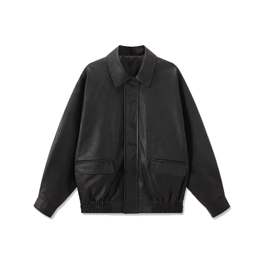 COMBO Leather Jacket Unisex Black