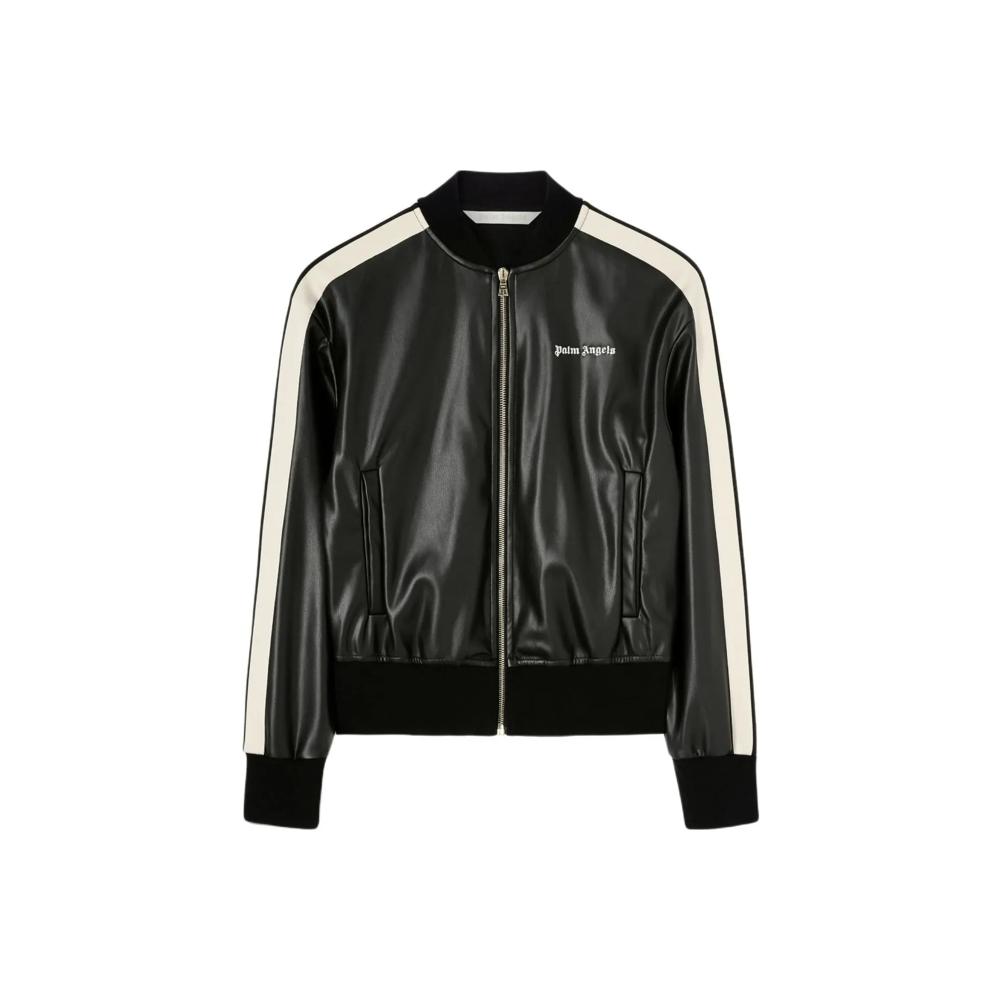PALM ANGELS Logo Embroidered Zipped Bomber Jacket
