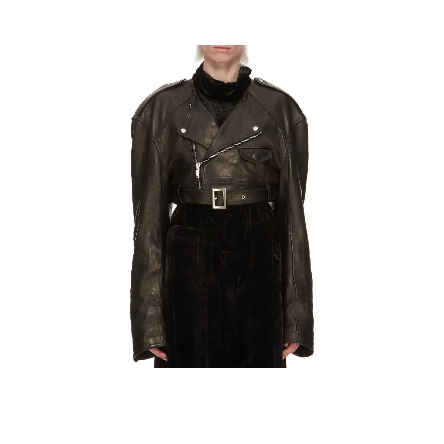 RICK OWENS Micro Biker Jacket 'Black'