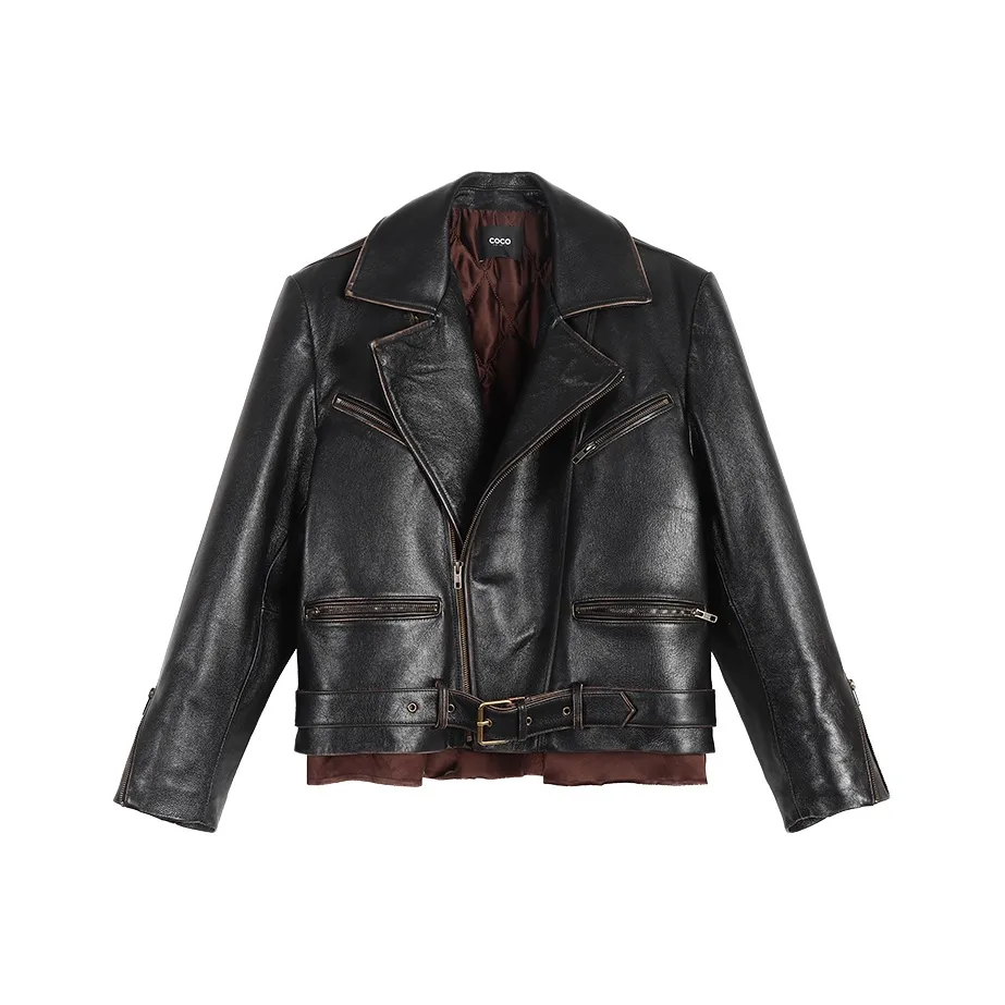 Coco Limited Leather Jacket Women's Vintage Black