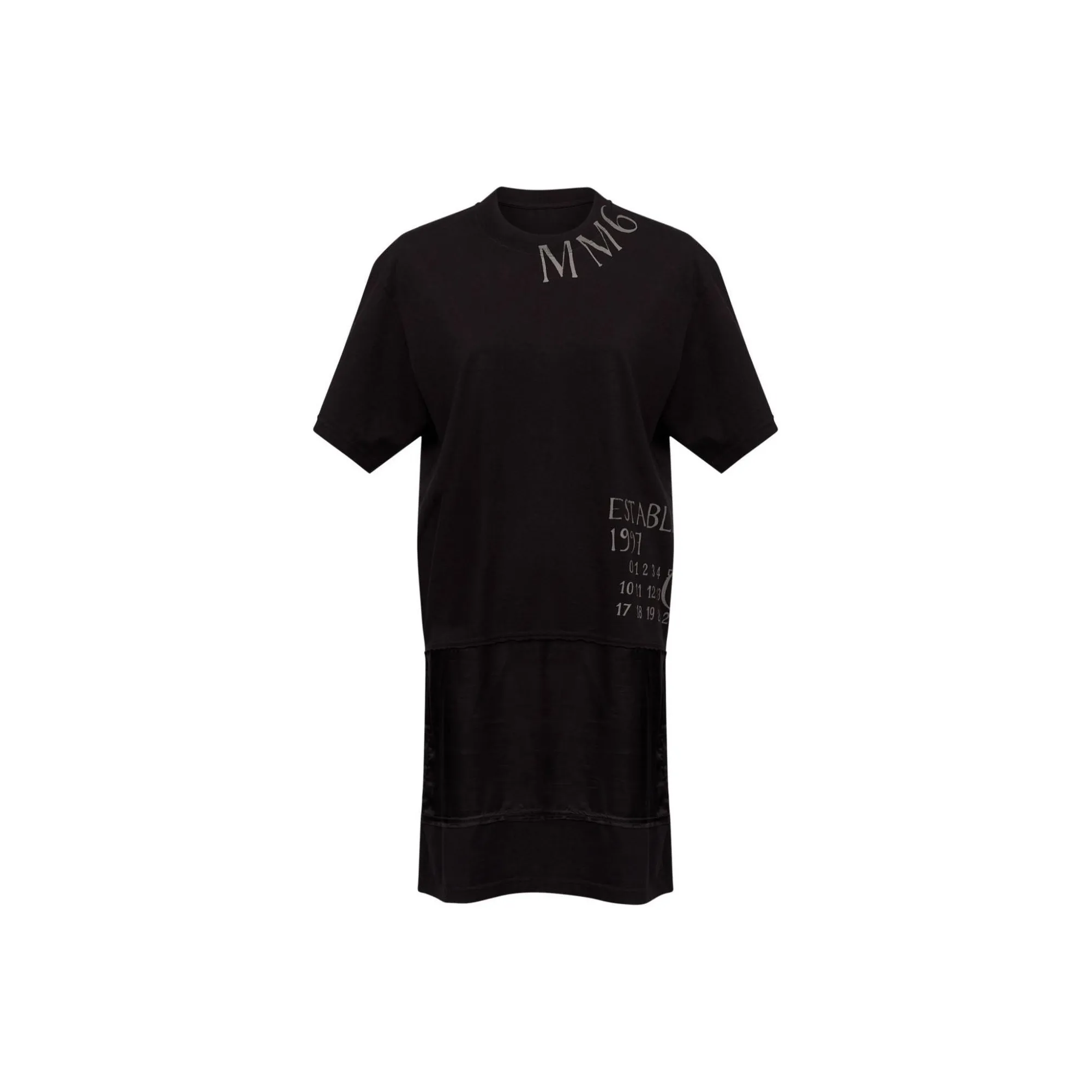 T-shirt with tank-top Mini T Shirt Dress 'Black'