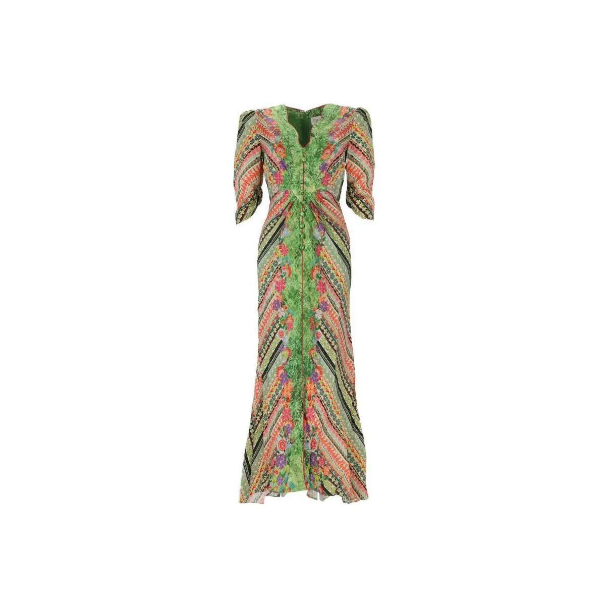 SALONI Mitsu B Mix print Midi Dress