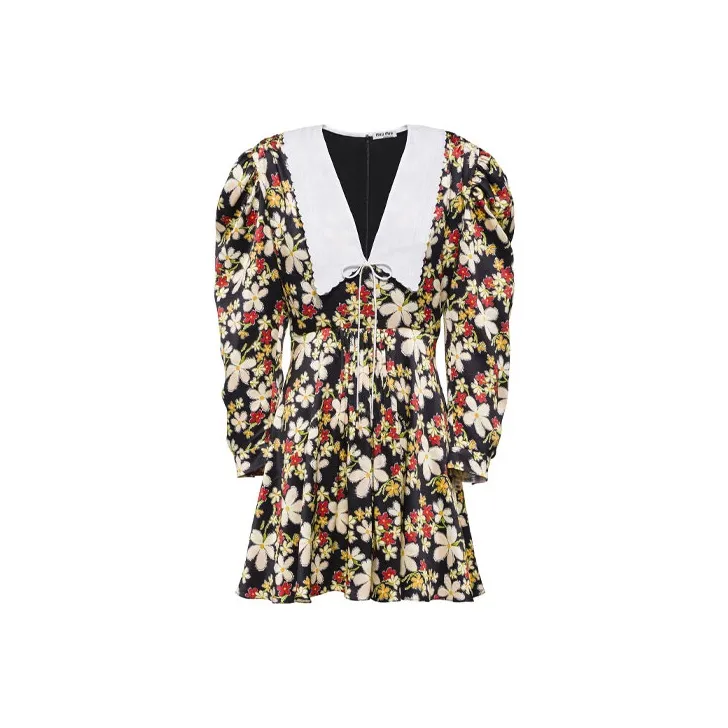 MIU MIU Long Sleeved Dress Women's Multicolor