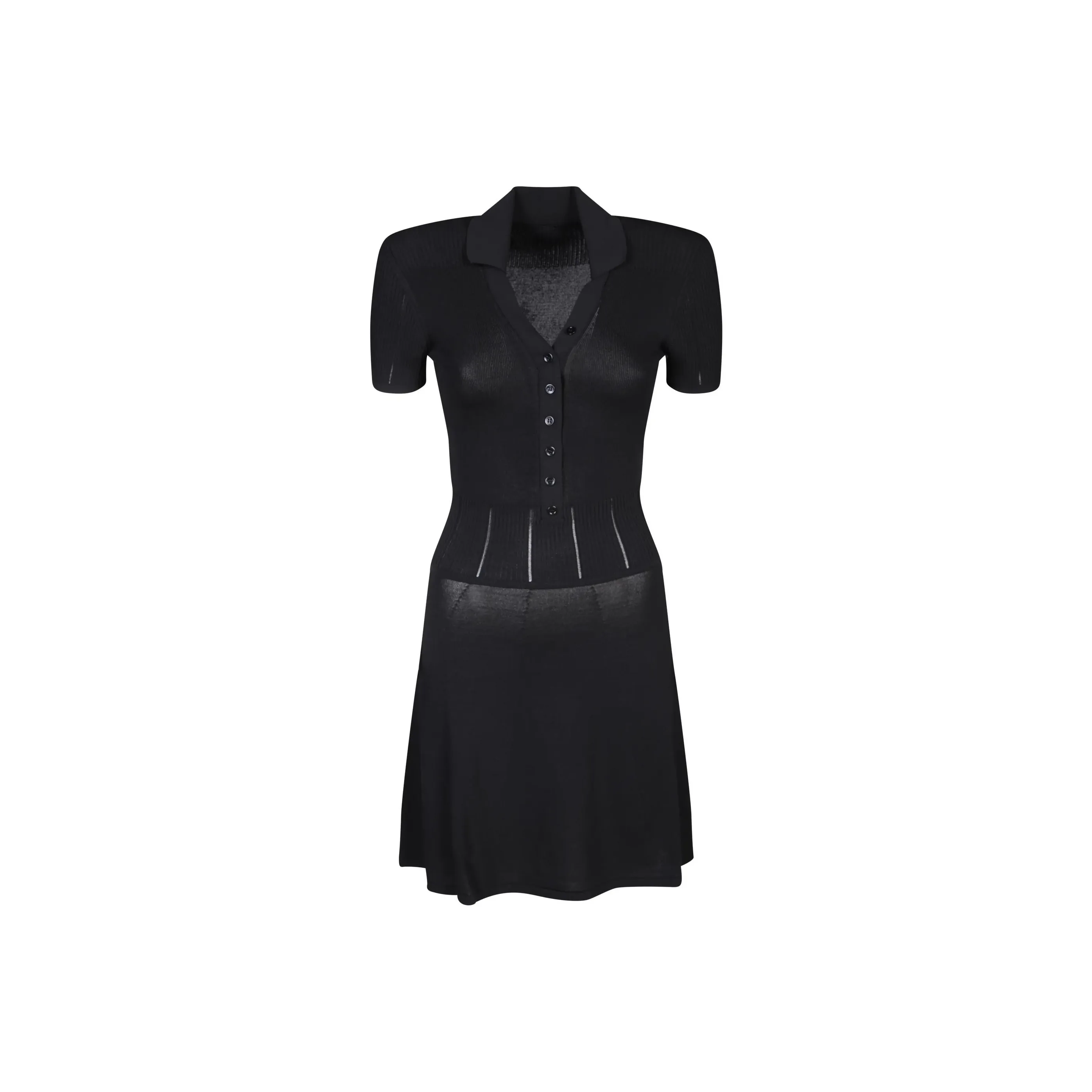 Jacquemus Короткий рукав Платье Женское Черное