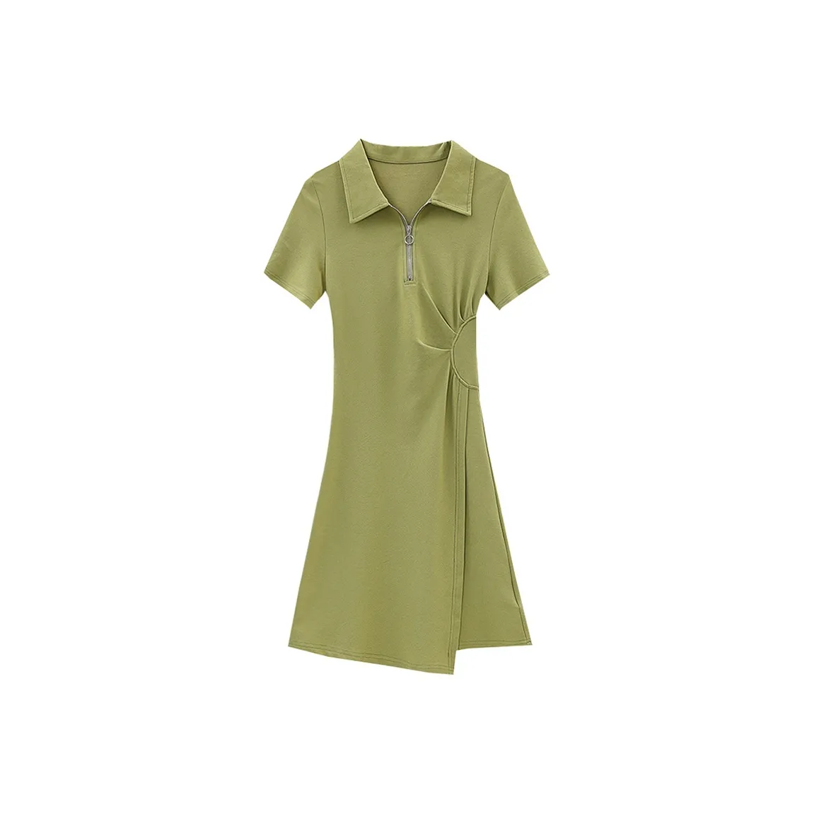ZUKIZUKI Короткий рукав Платье Женское Зеленое