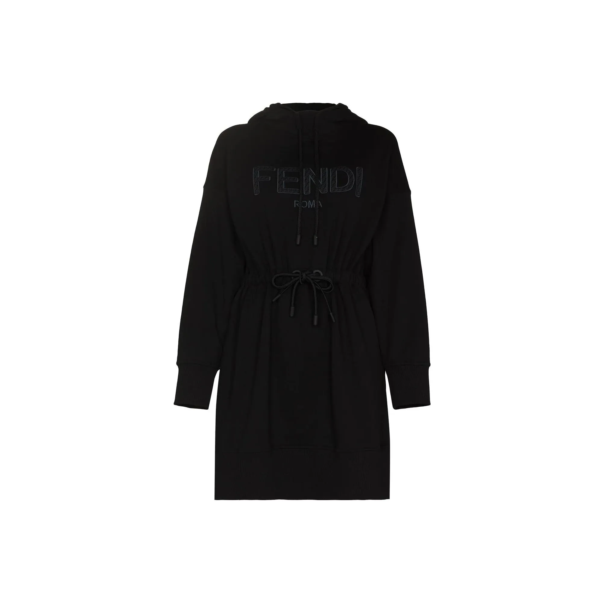 FENDI SS22 Long Sleeved Dress Women's Black