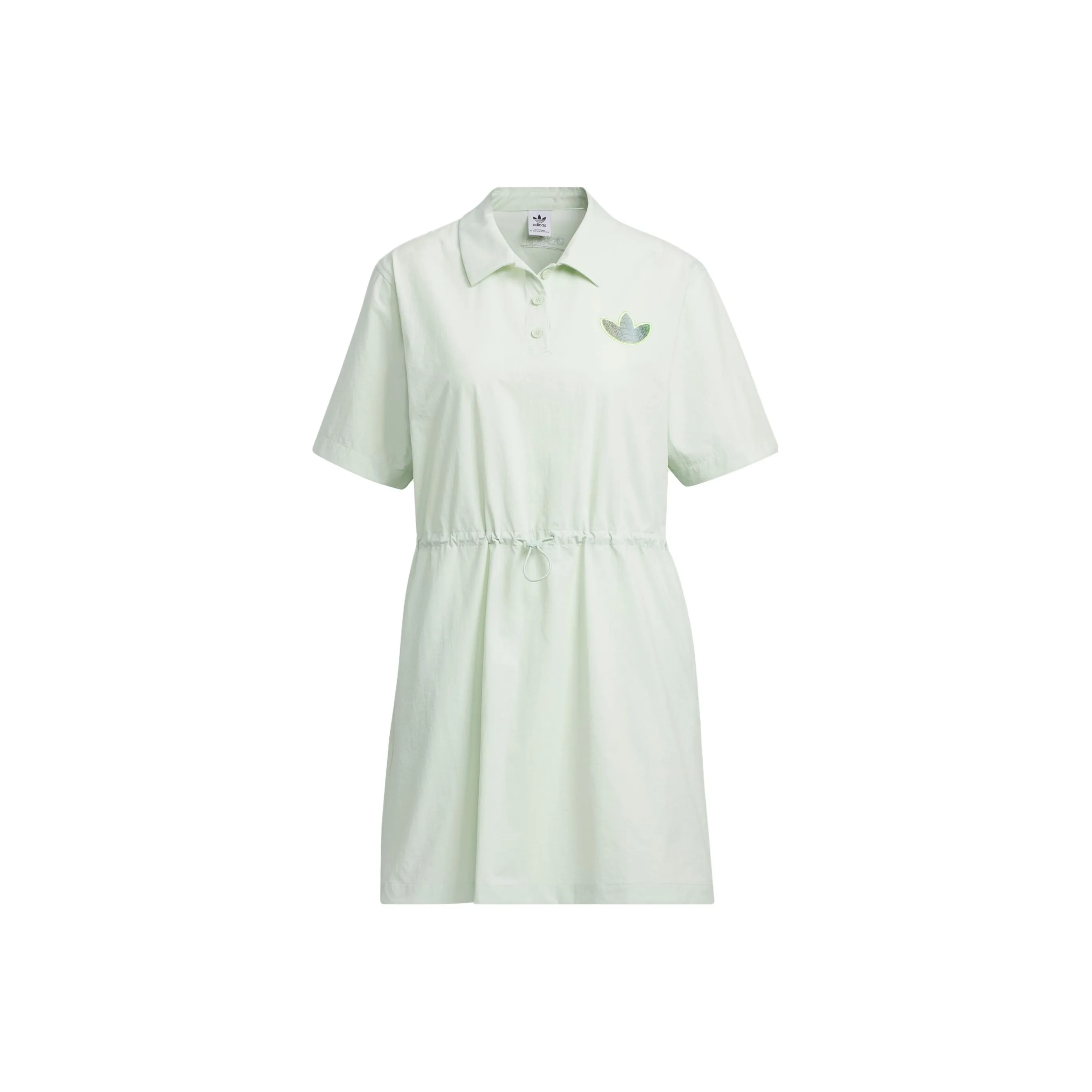 Adidas Originals Short Sleeved Dresses Women's Linen Green