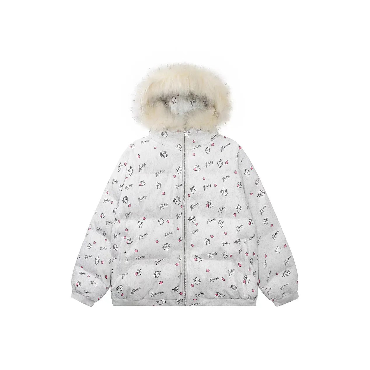 IDLE SOUL Puffer Jacket Women's Gray