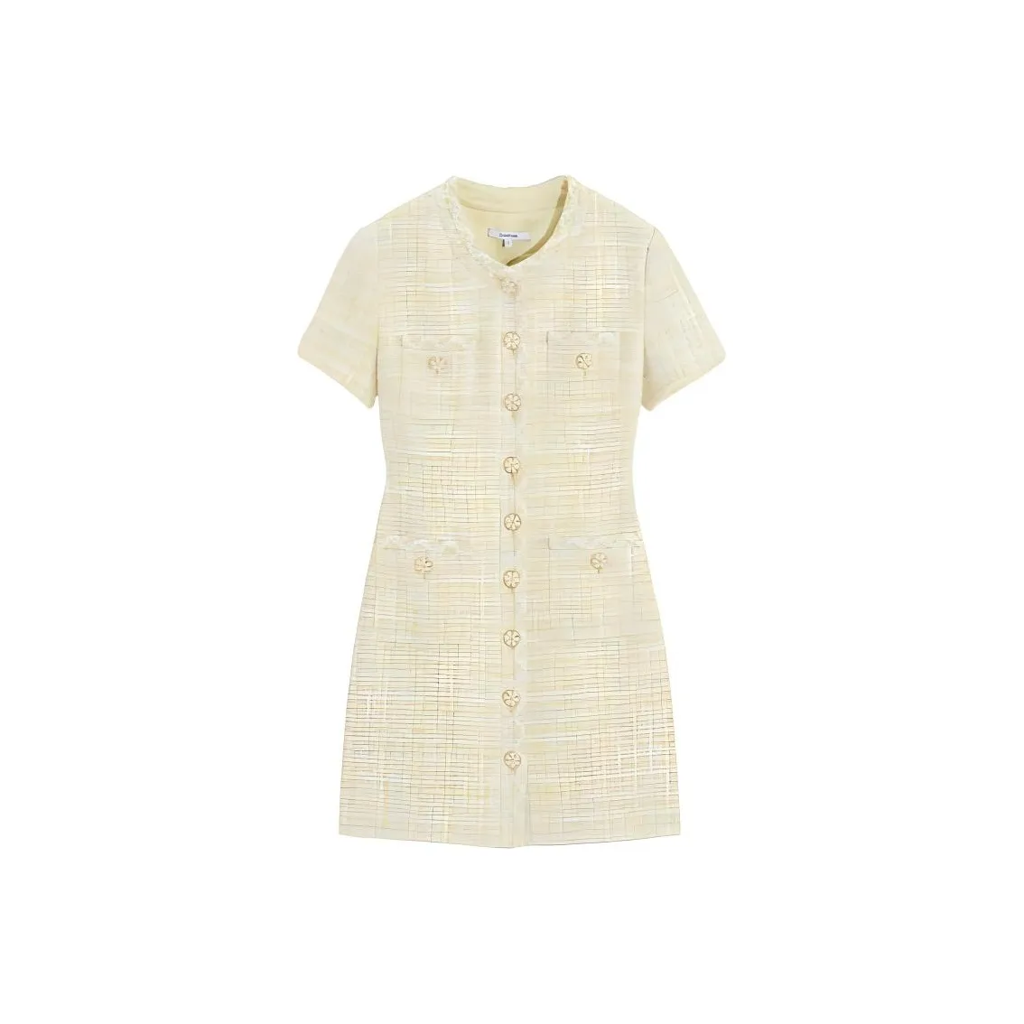 Bebe Short Sleeved Dress Women's Yellow