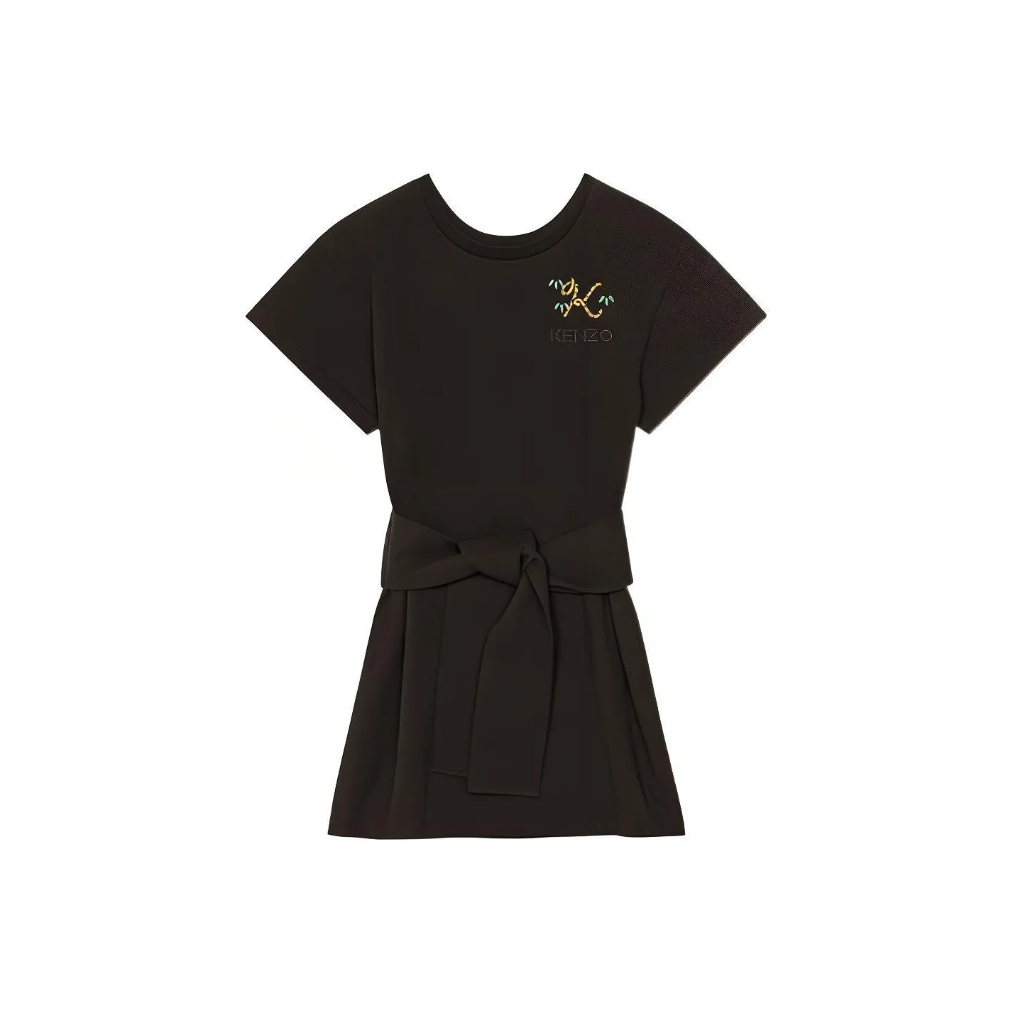 KENZO Черное Женское Короткое Платье с Рукавами