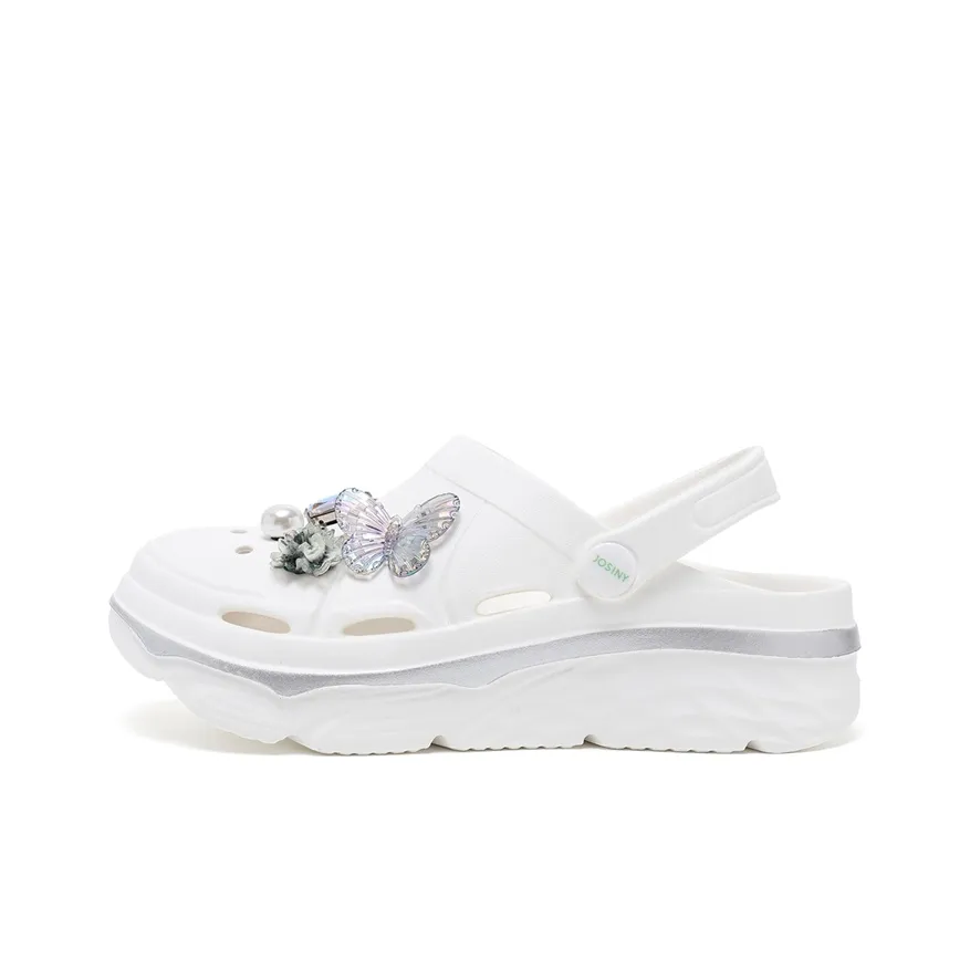 JOSINY Закрытый носок Slide Сандалии Slip On Дышащий Против запаха Модный Универсальный Сабо Женские Экрю